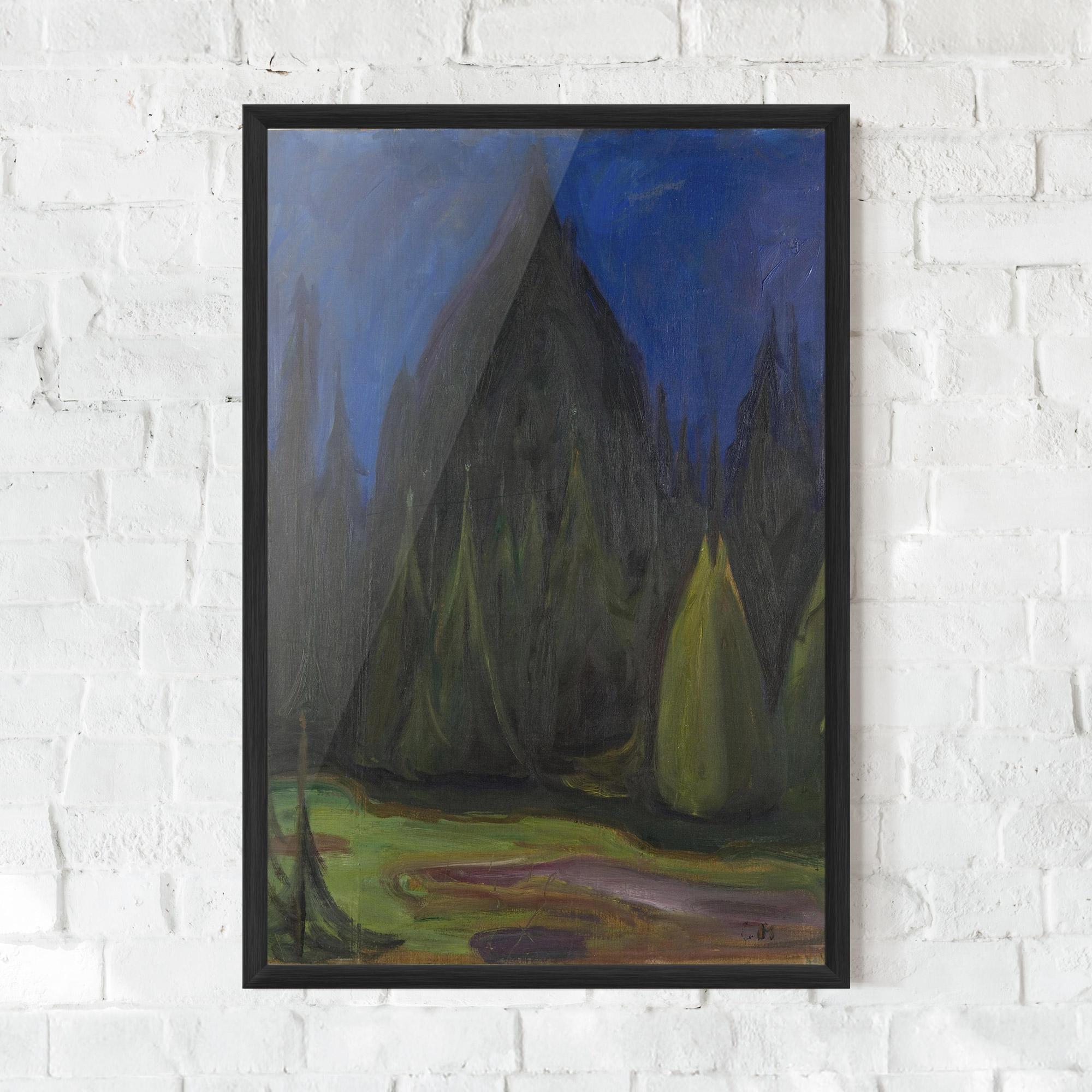 Gerahmte Poster Dark Spruce Forest mockup 0