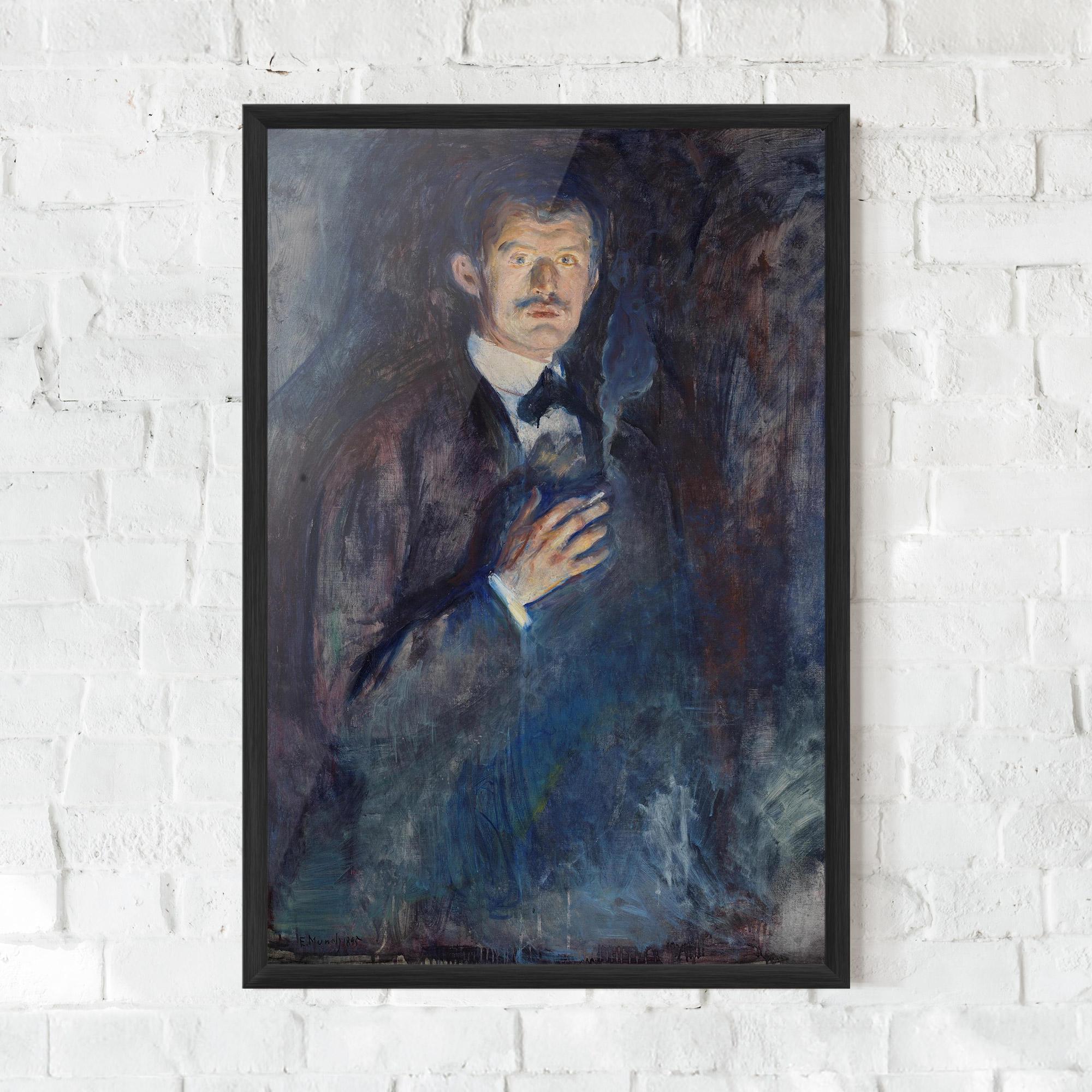 Gerahmte Poster Self Burning Cigarette mockup 0