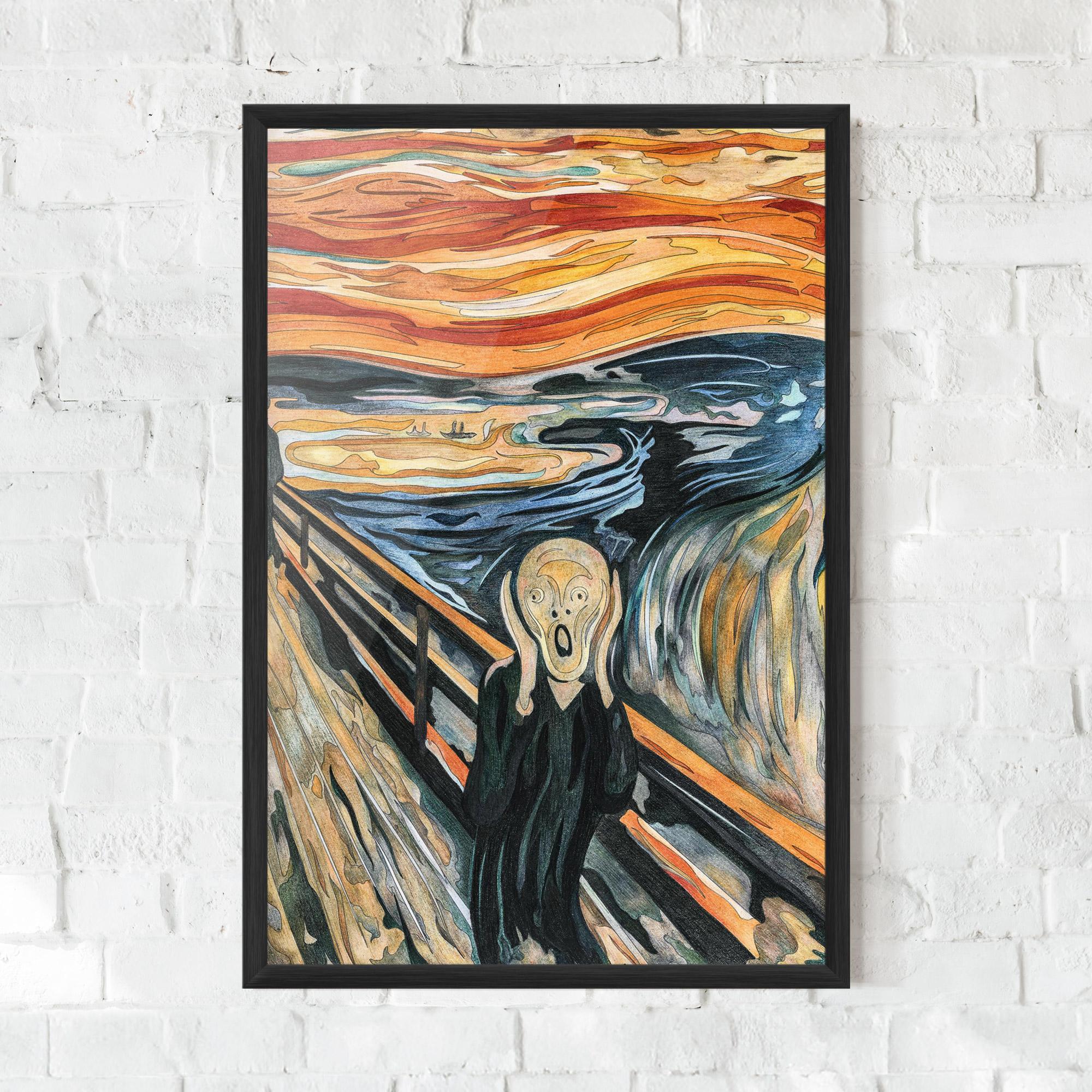 Gerahmte Poster The Scream mockup 0