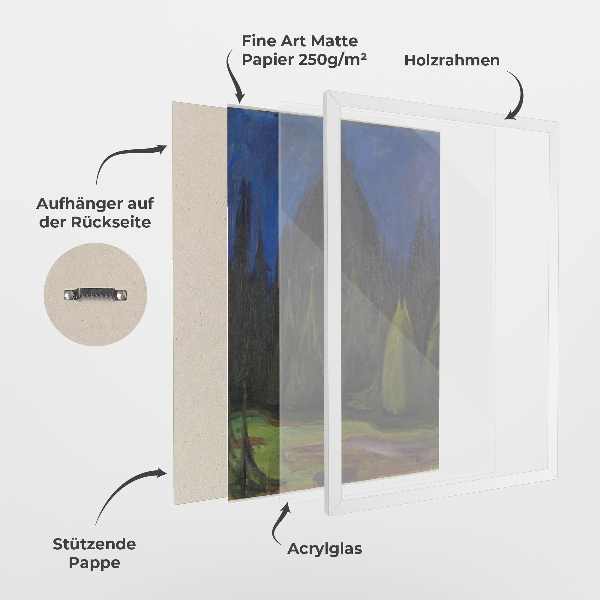 Gerahmte Poster Dark Spruce Forest mockup 1