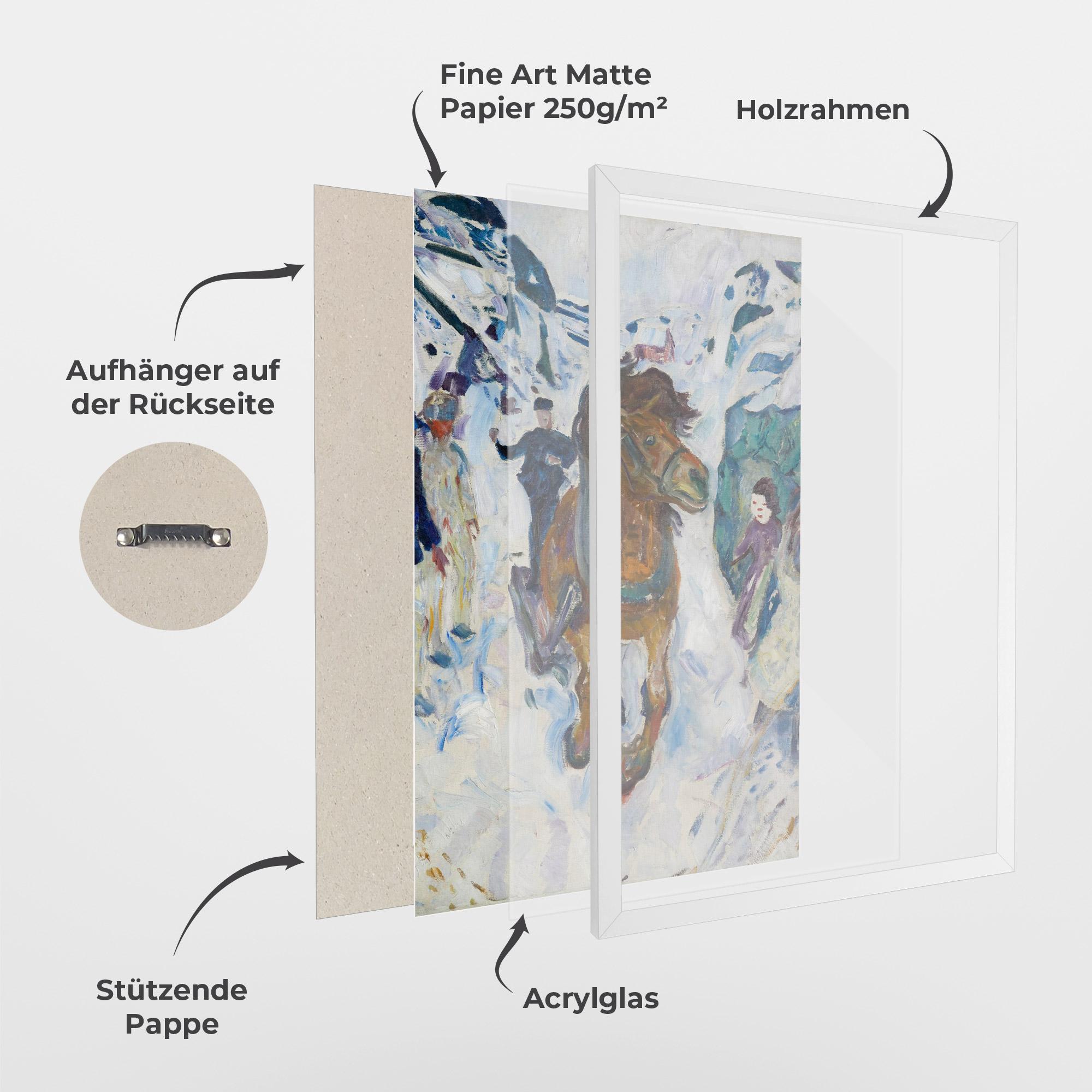 Gerahmte Poster Galloping Horse mockup 1