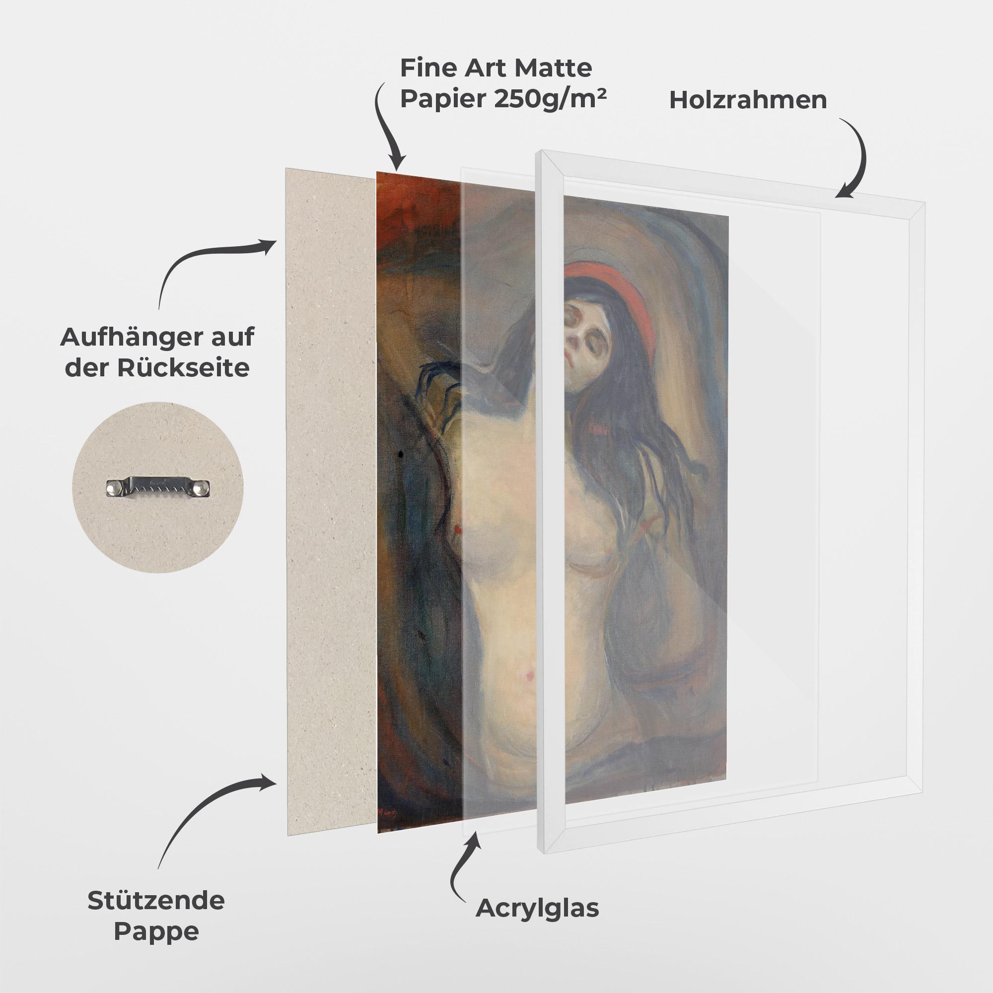 Gerahmte Poster Madonna Oil Painting mockup 1