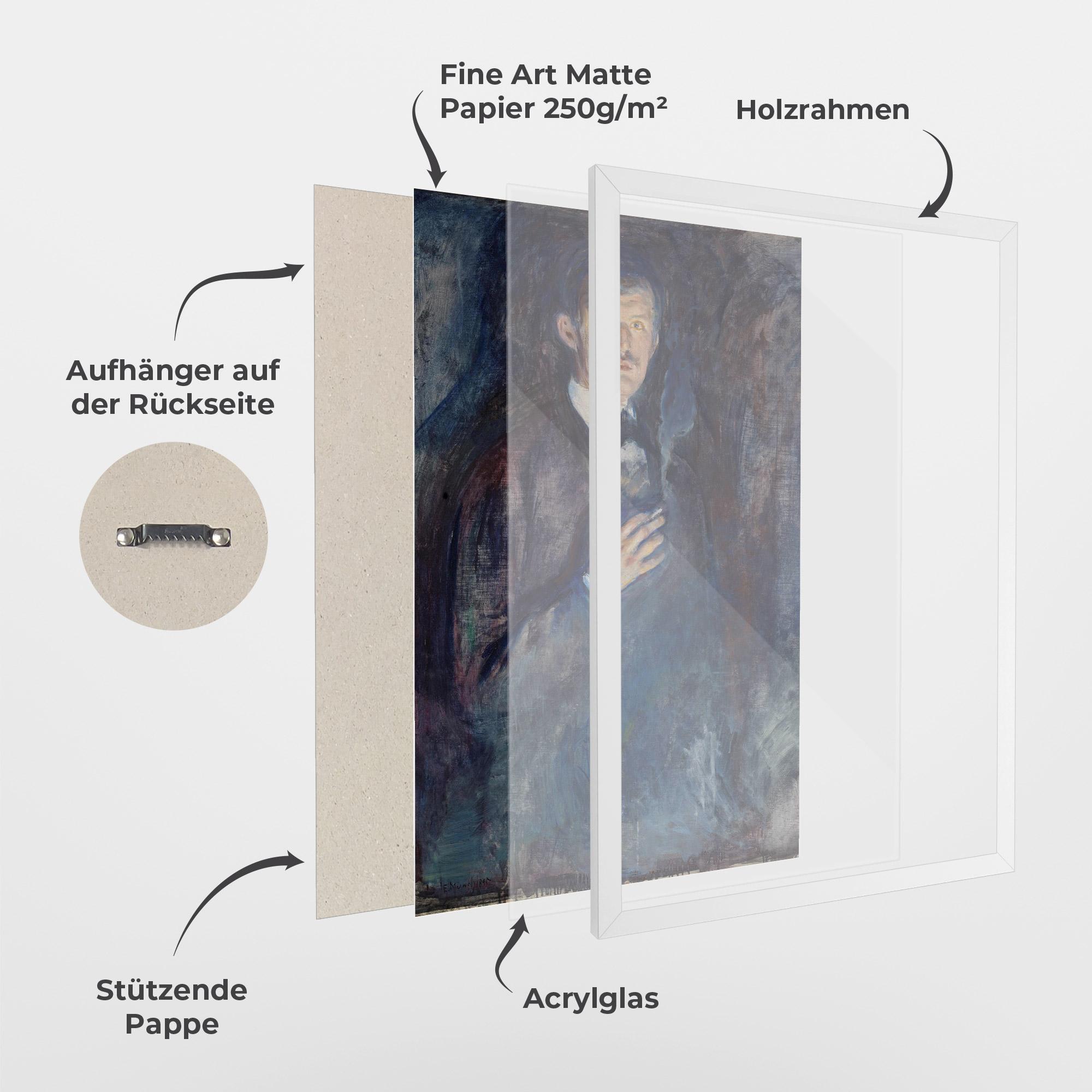 Gerahmte Poster Self Burning Cigarette mockup 1