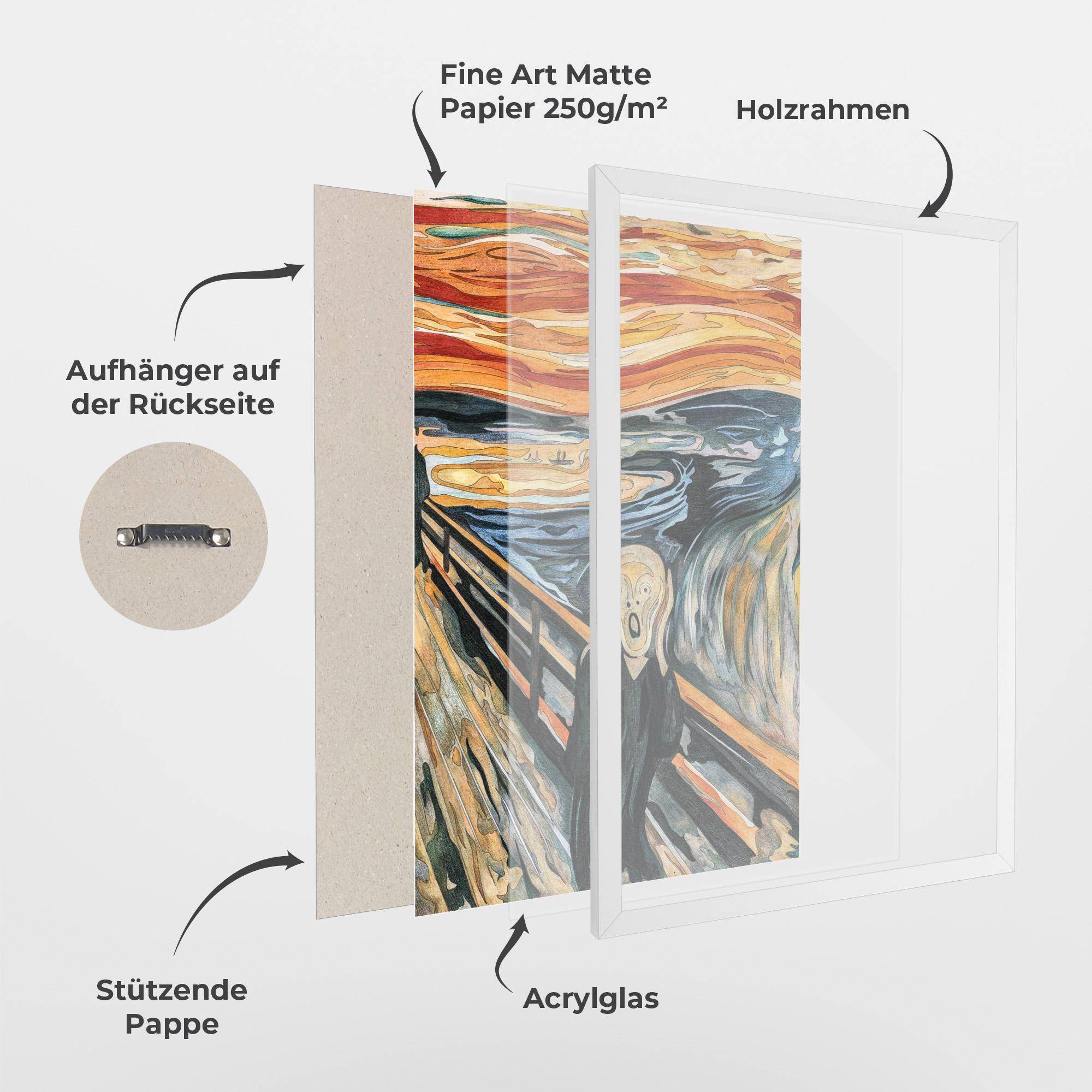 Gerahmte Poster The Scream mockup 1