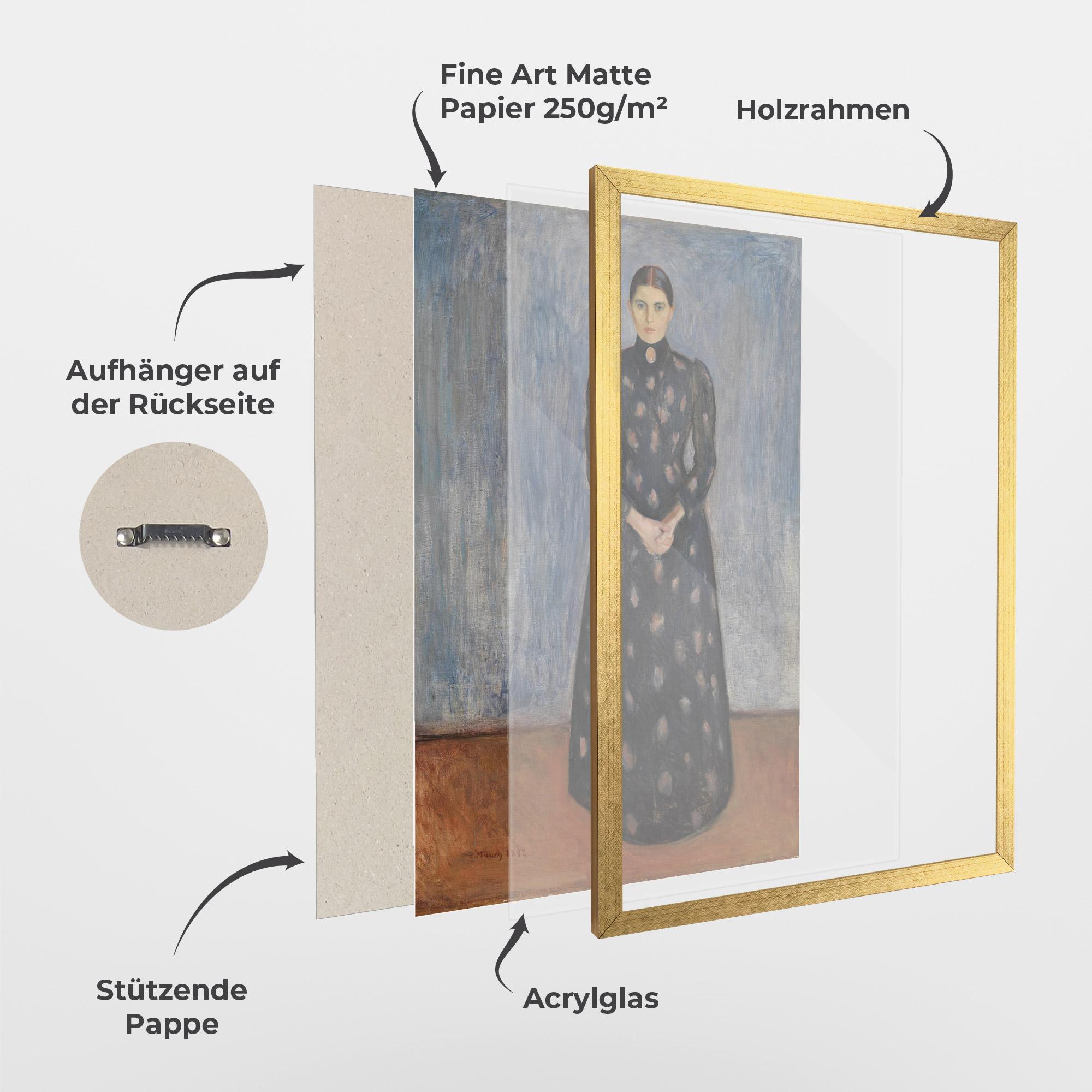 Gerahmte Poster Inger In Black mockup 1