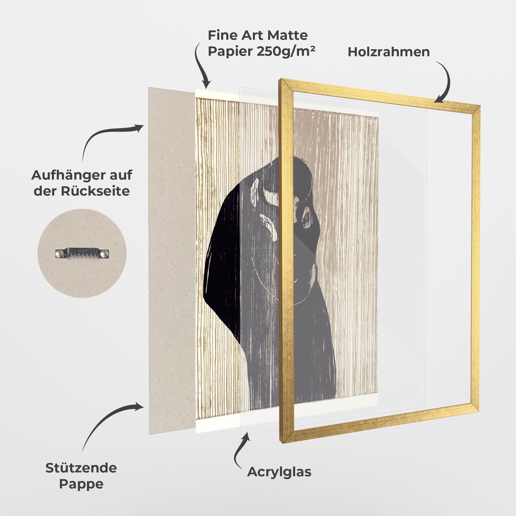 Gerahmte Poster Kiss mockup 1