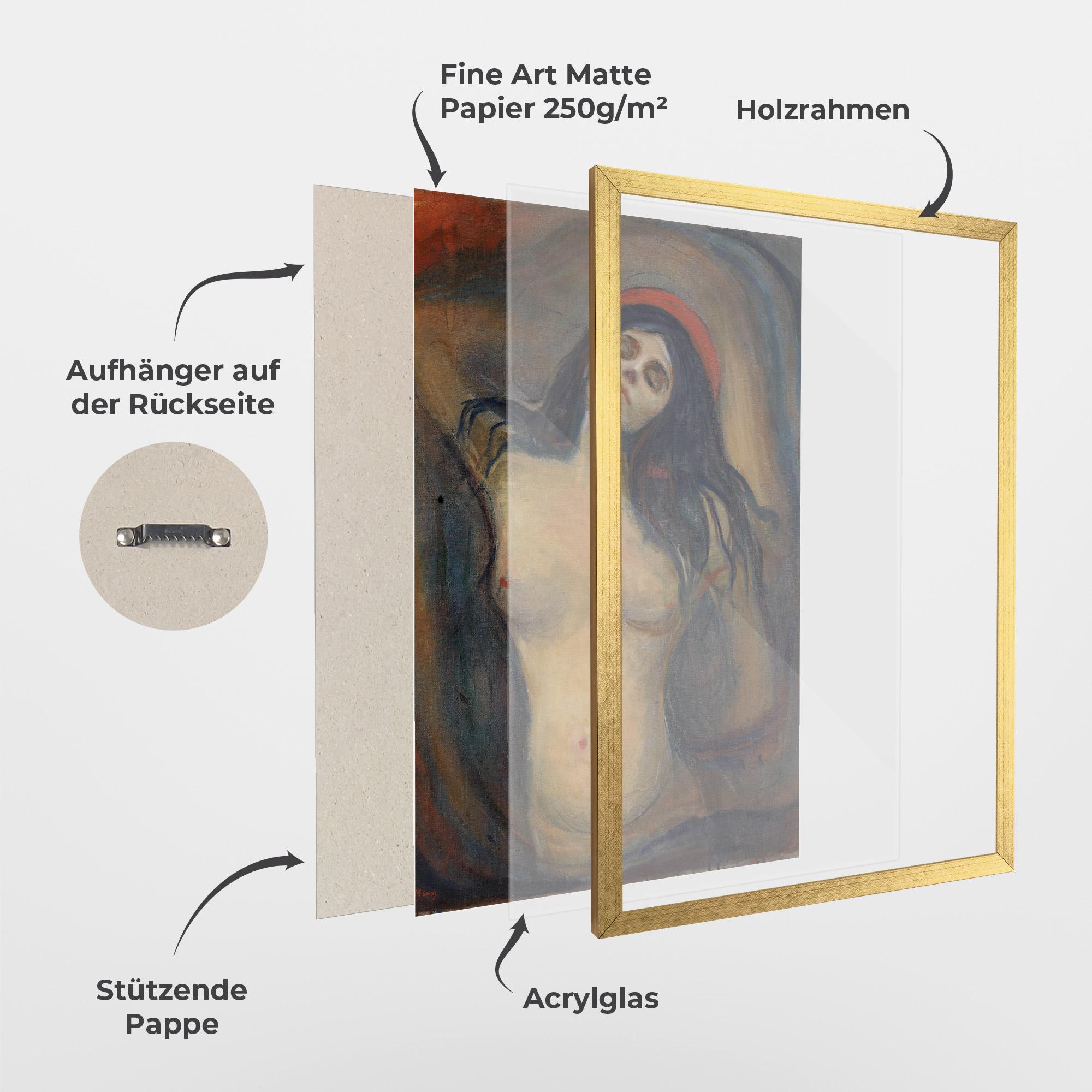 Gerahmte Poster Madonna Oil Painting mockup 1