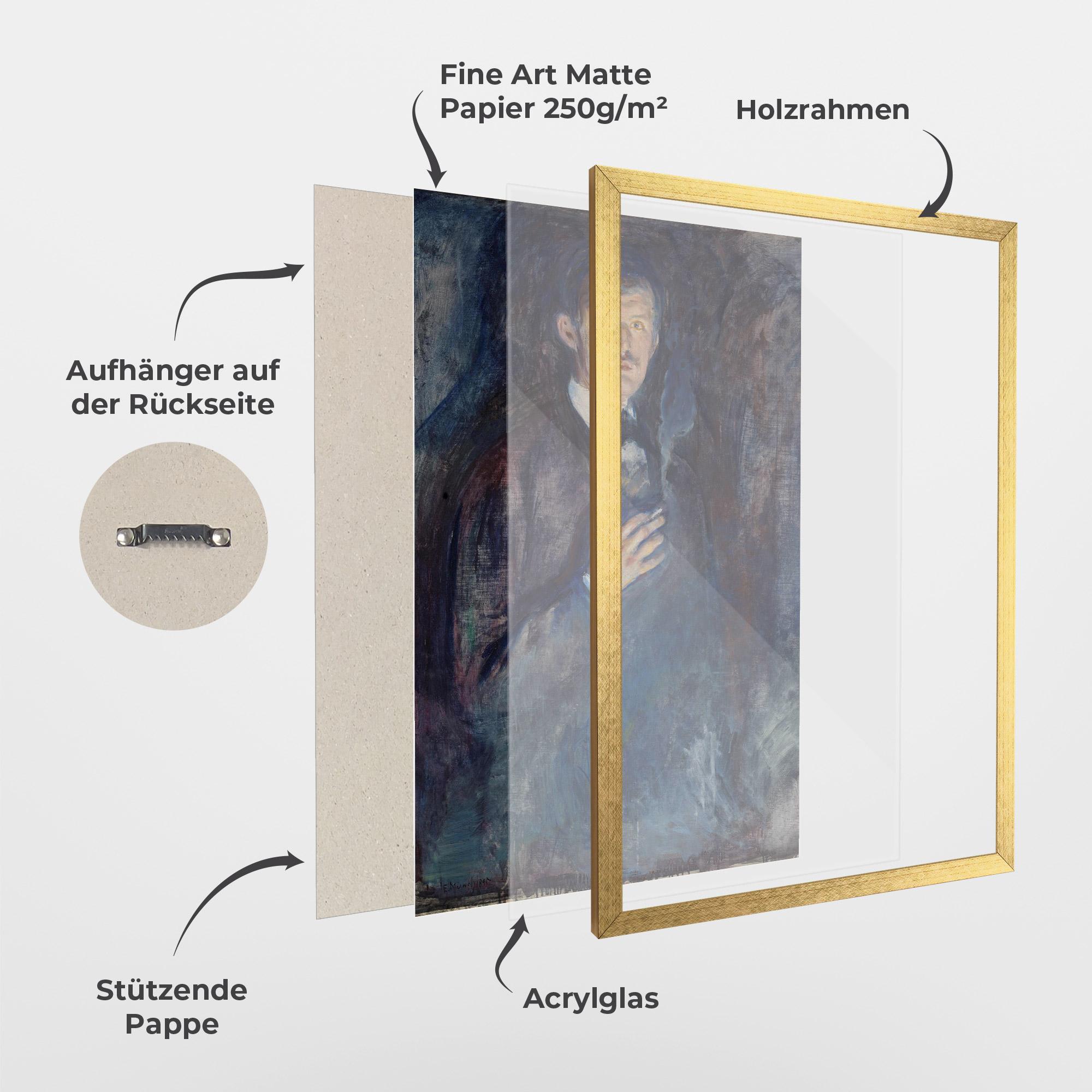 Gerahmte Poster Self Burning Cigarette mockup 1