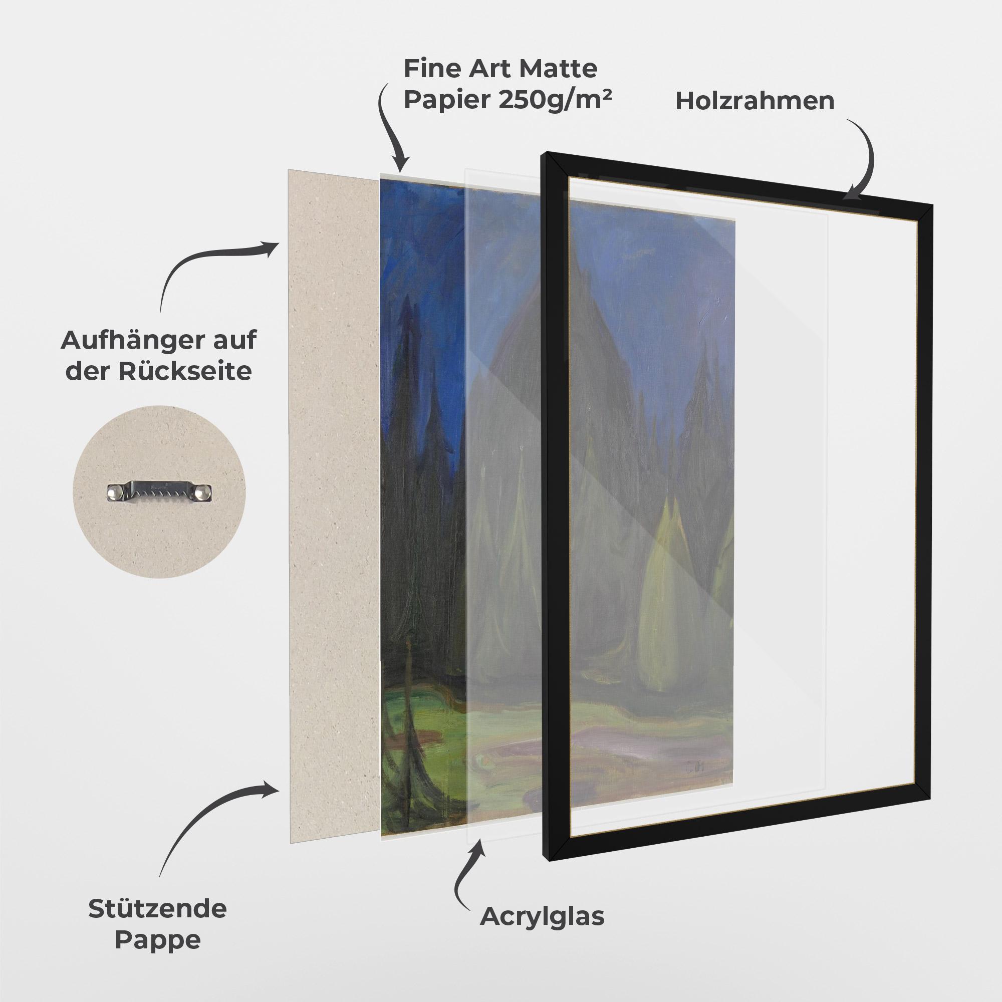 Gerahmte Poster Dark Spruce Forest mockup 1