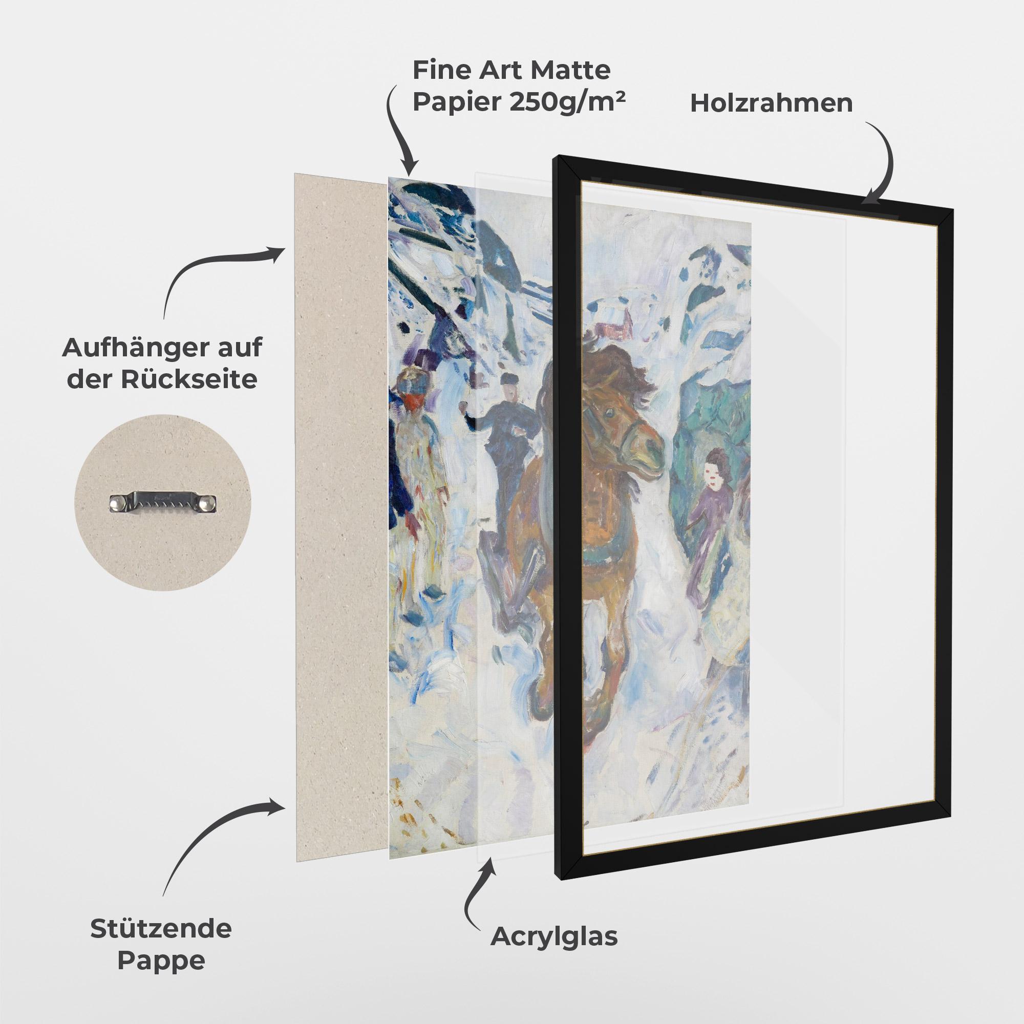 Gerahmte Poster Galloping Horse mockup 1