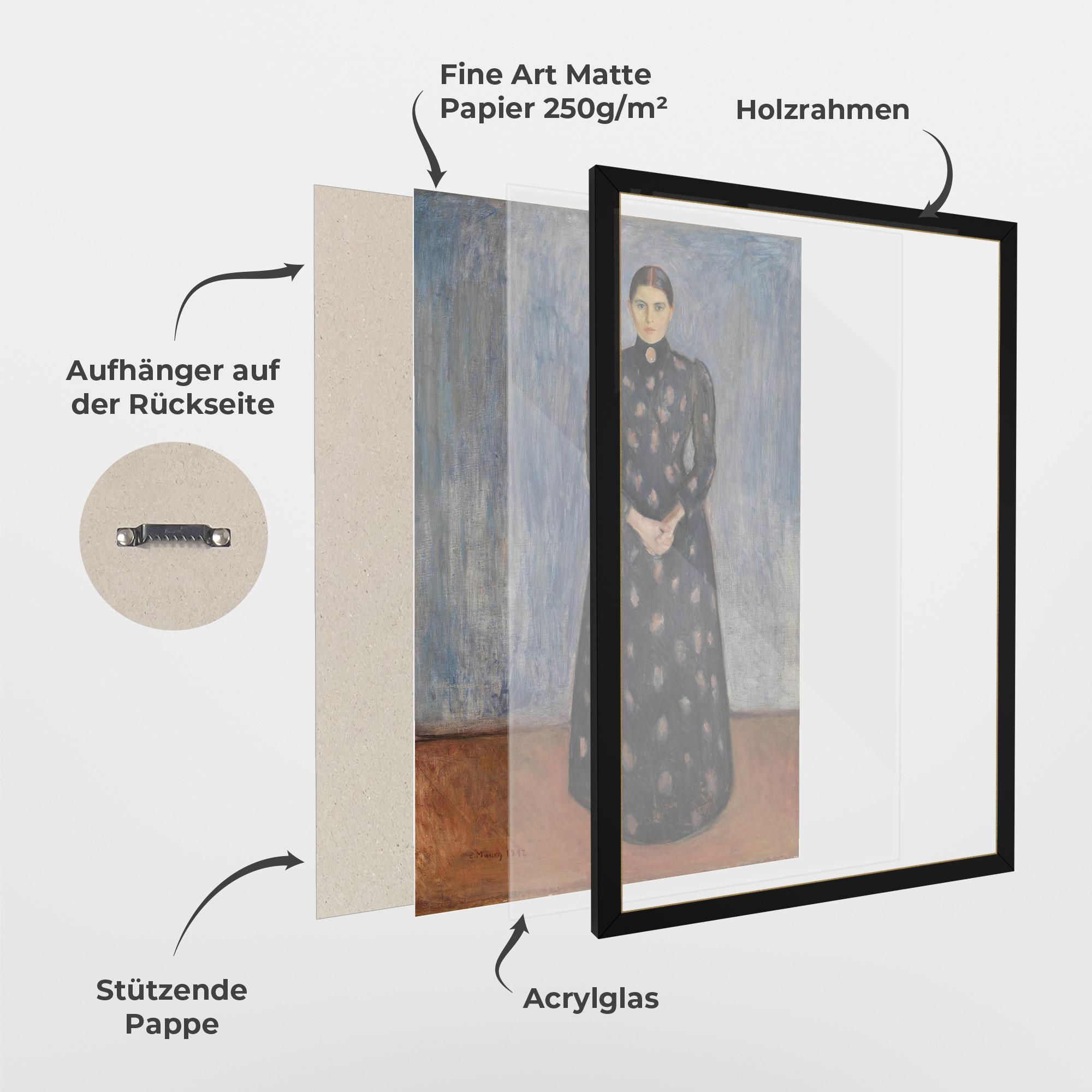 Gerahmte Poster Inger In Black mockup 1