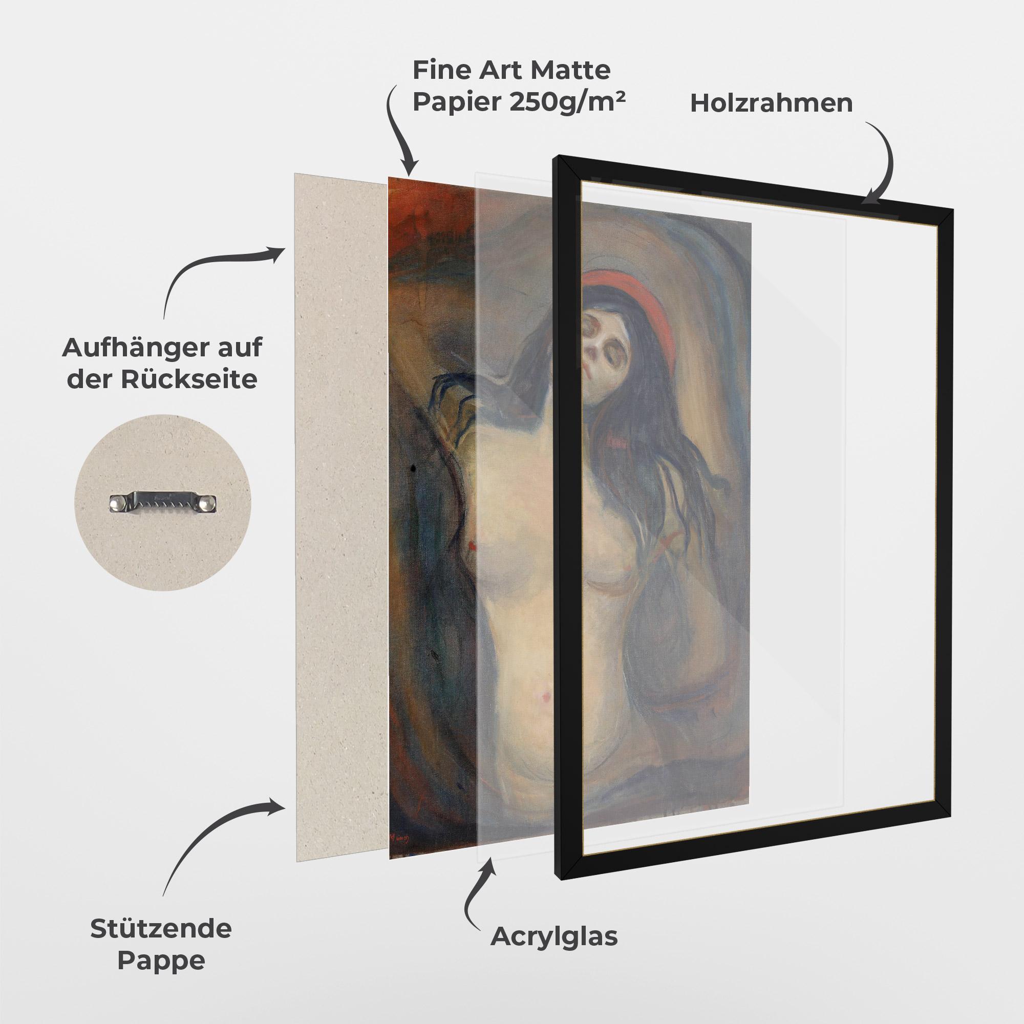 Gerahmte Poster Madonna Oil Painting mockup 1