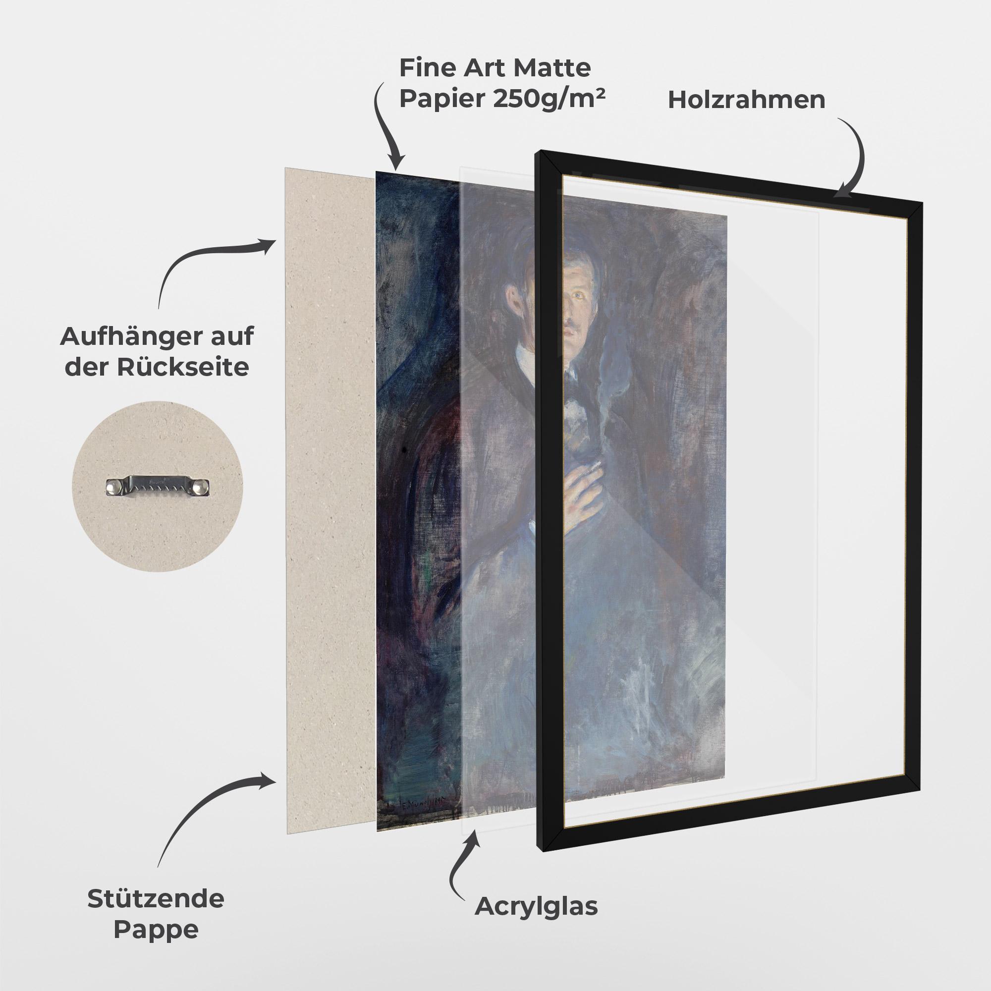 Gerahmte Poster Self Burning Cigarette mockup 1