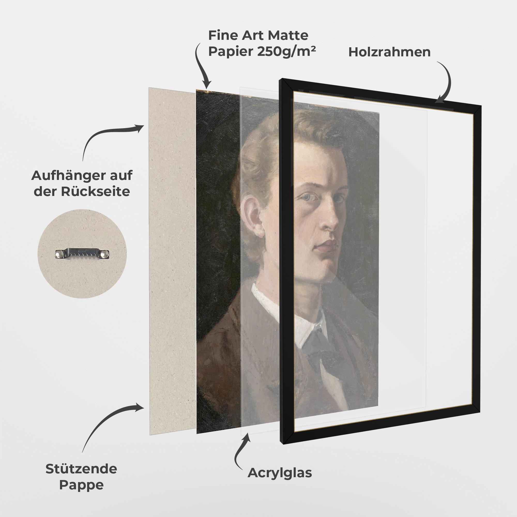 Gerahmte Poster Self Portrait mockup 1