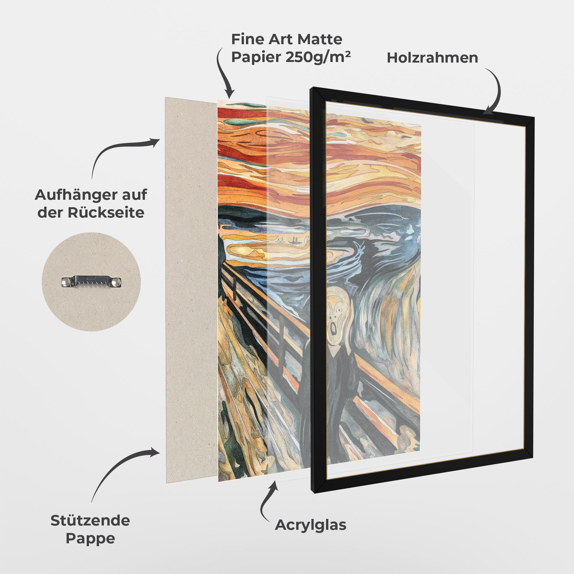 Gerahmte Poster The Scream mockup 1