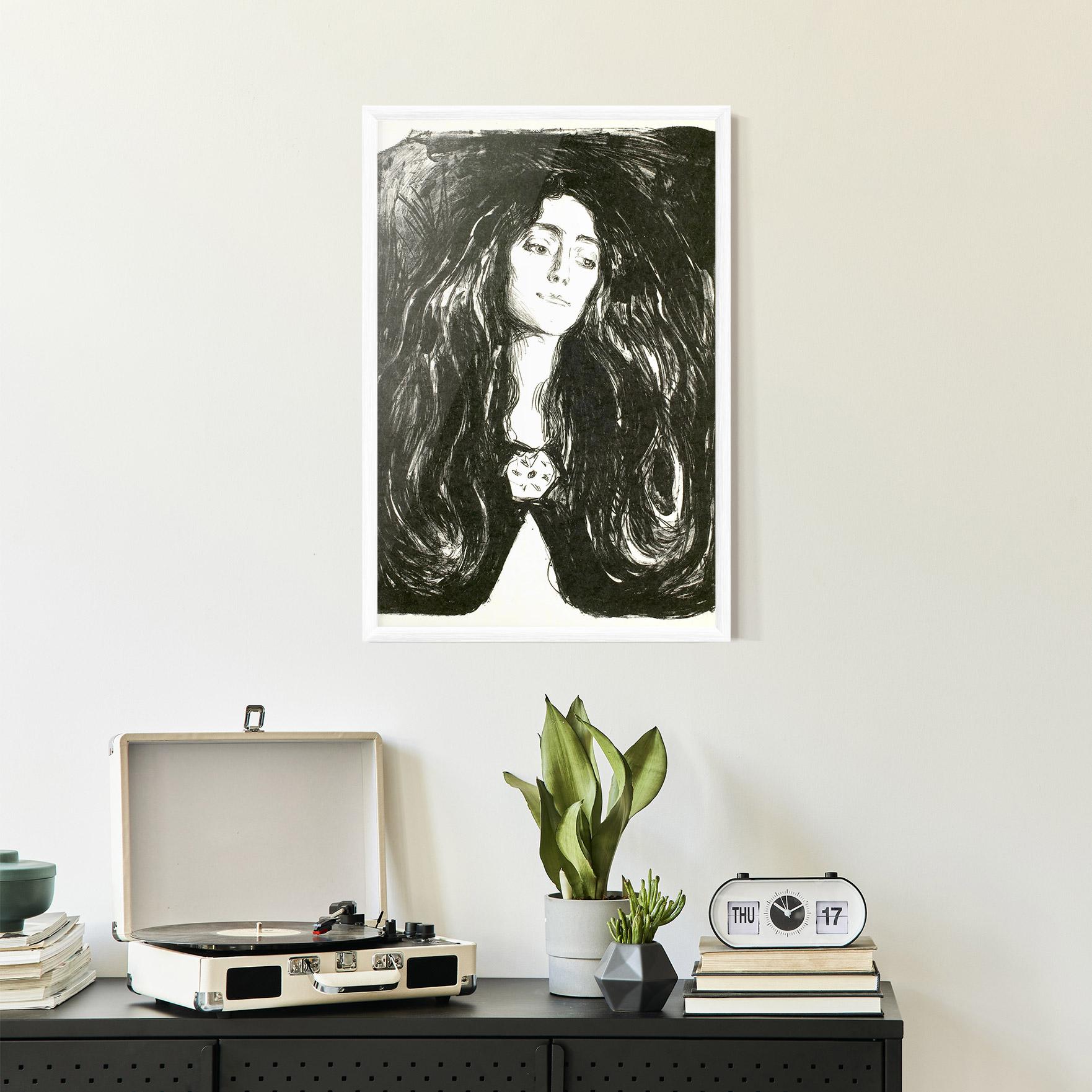 Gerahmte Poster The Brooch Eva Mudocci mockup 2