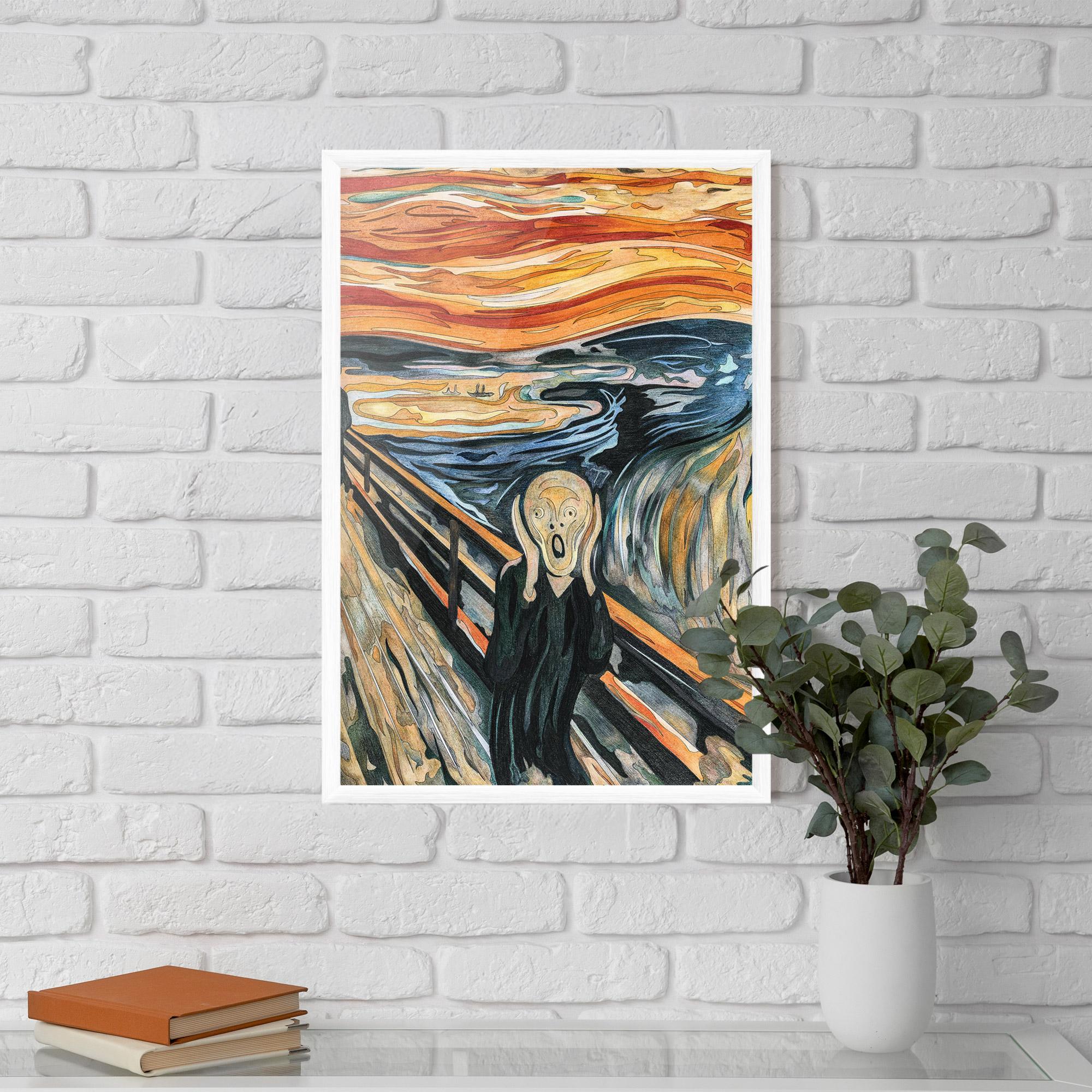 Gerahmte Poster The Scream mockup 5
