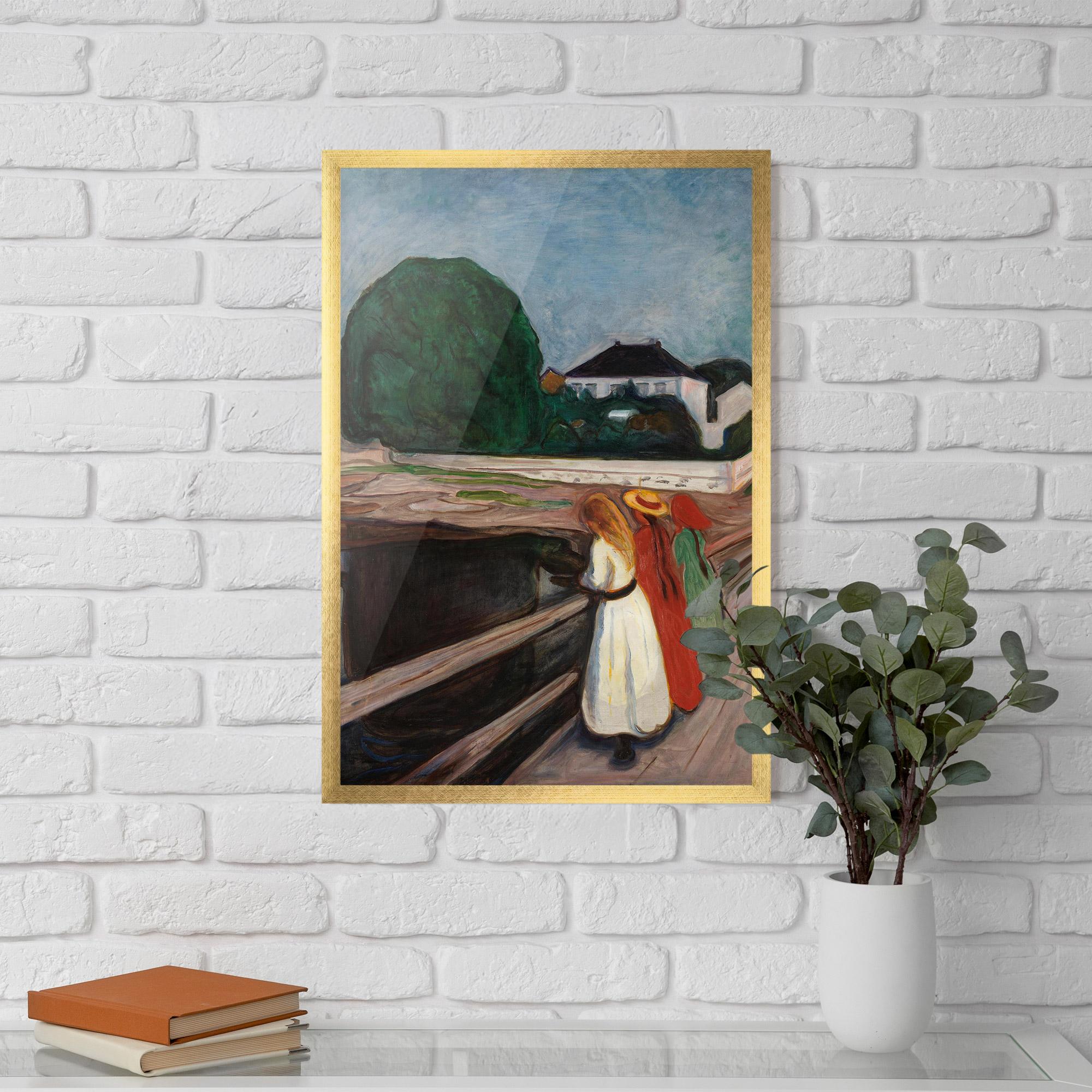 Gerahmte Poster Girls On The Bridge mockup 5