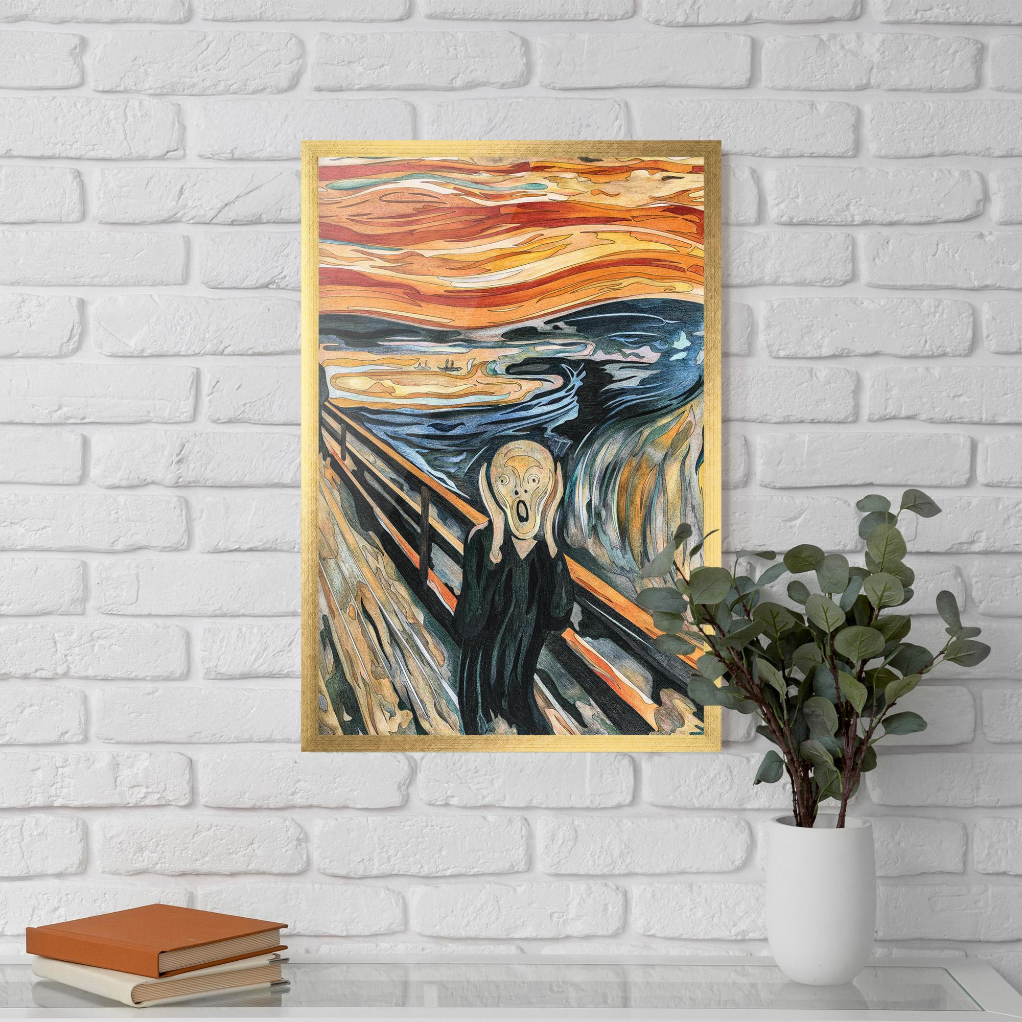 Gerahmte Poster The Scream mockup 5