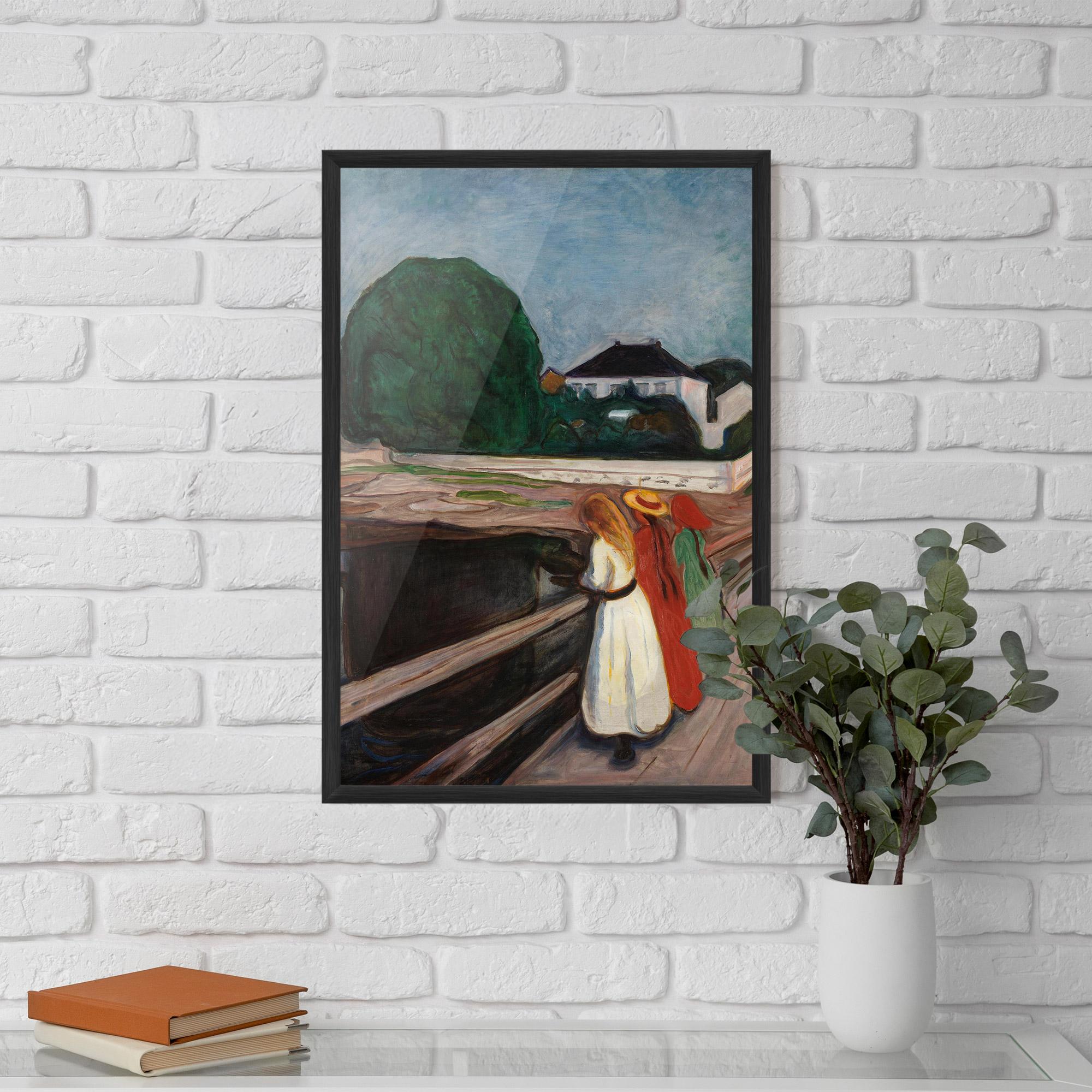 Gerahmte Poster Girls On The Bridge mockup 5