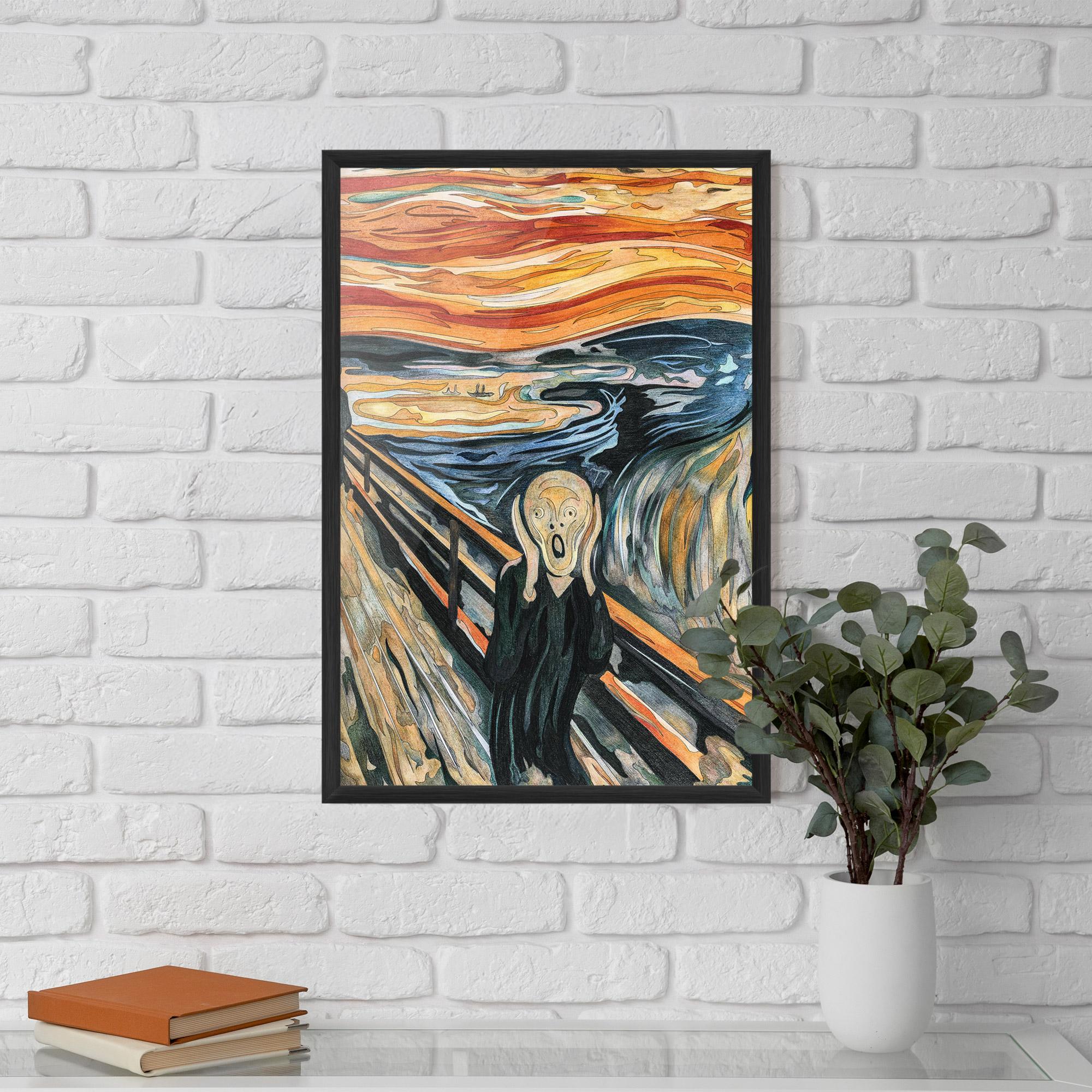 Gerahmte Poster The Scream mockup 5