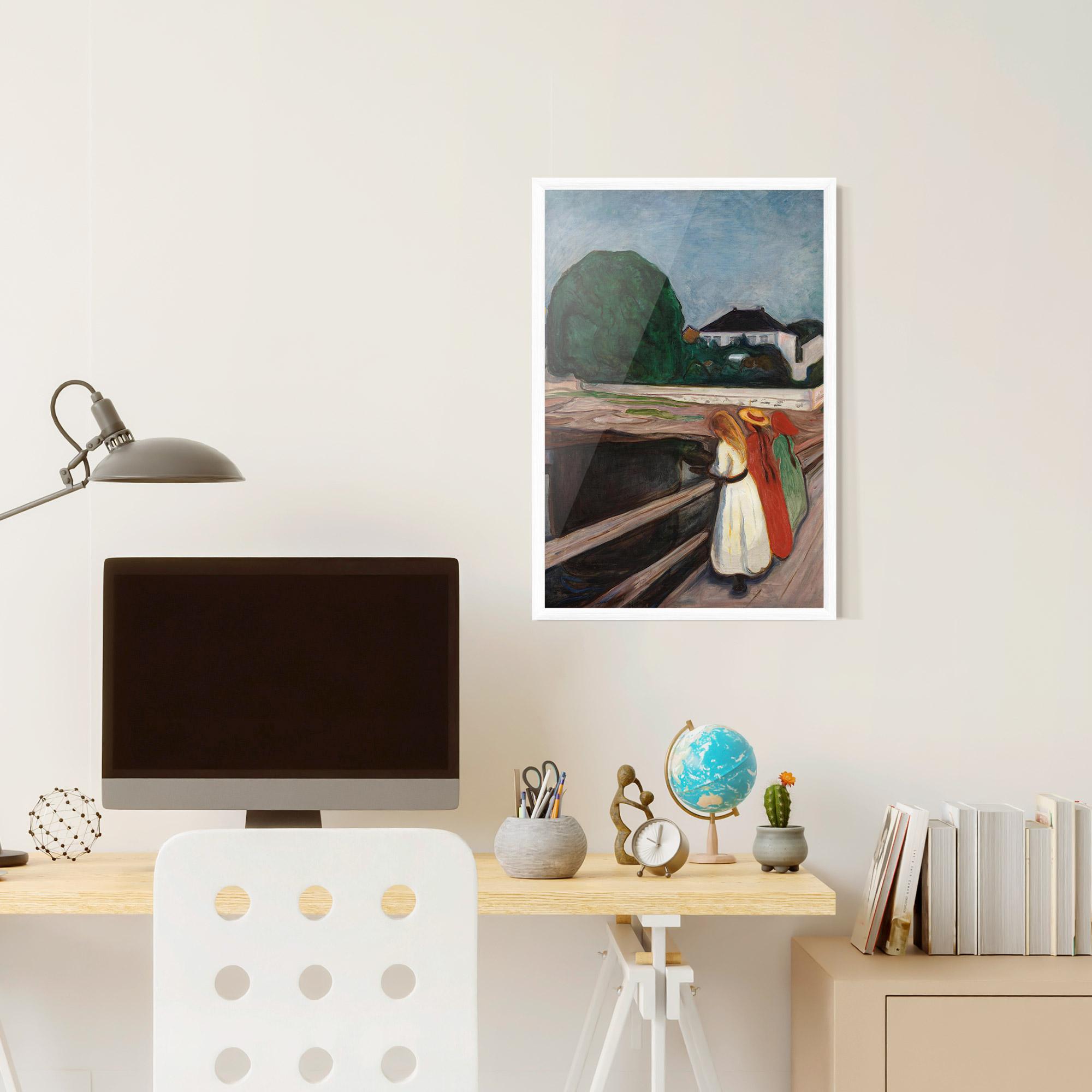 Gerahmte Poster Girls On The Bridge mockup 6