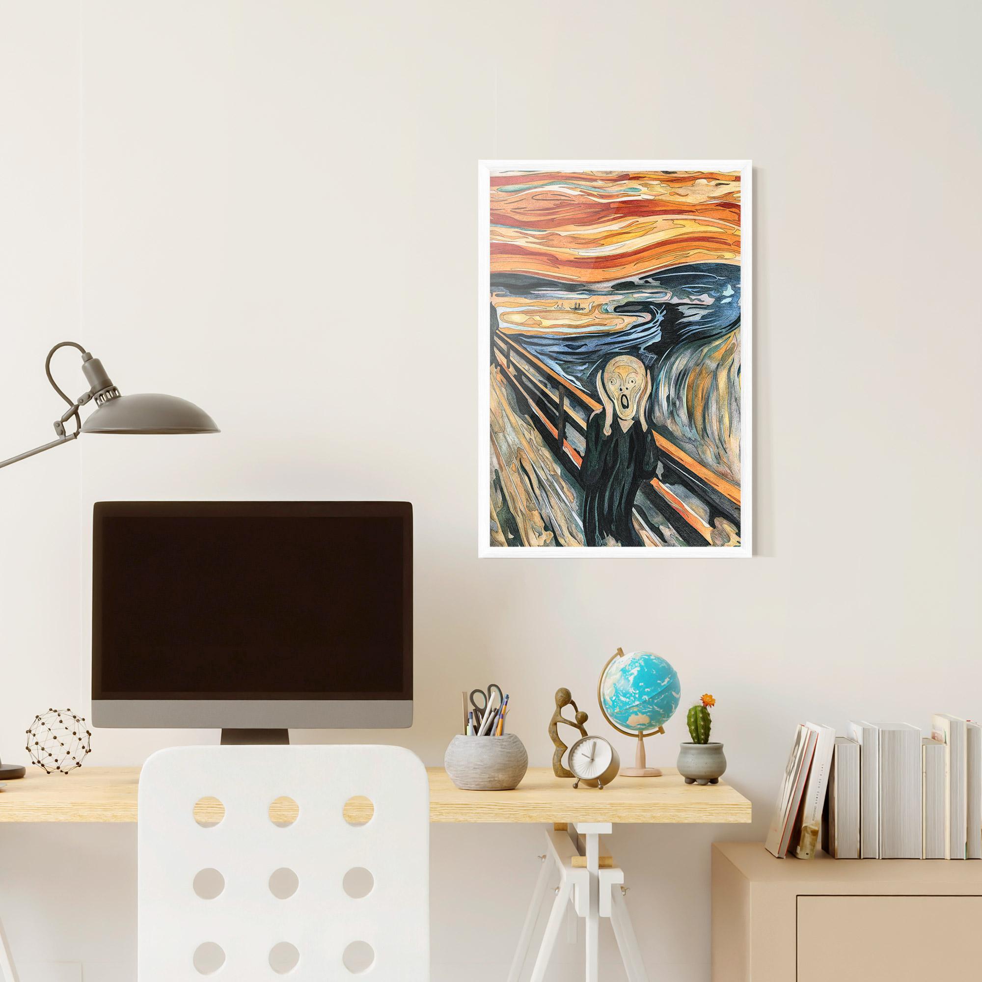 Gerahmte Poster The Scream mockup 6