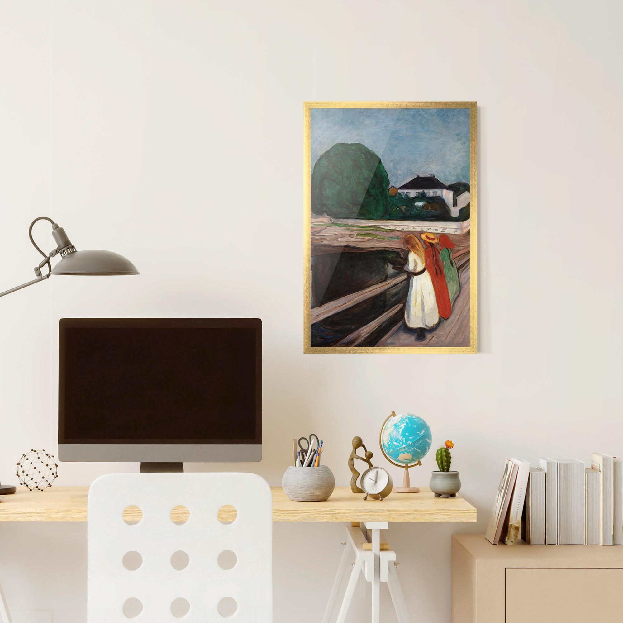 Gerahmte Poster Girls On The Bridge mockup 6