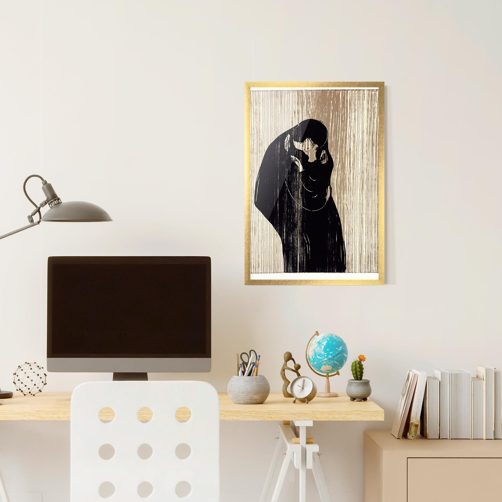 Gerahmte Poster Kiss mockup 6