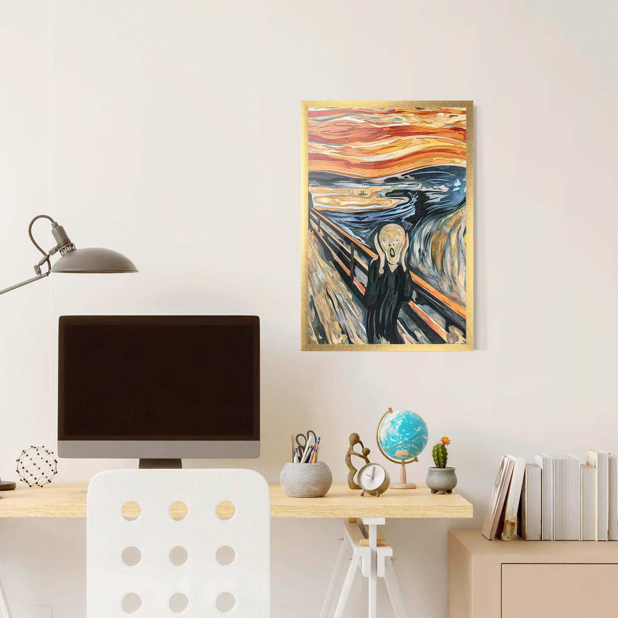 Gerahmte Poster The Scream mockup 6