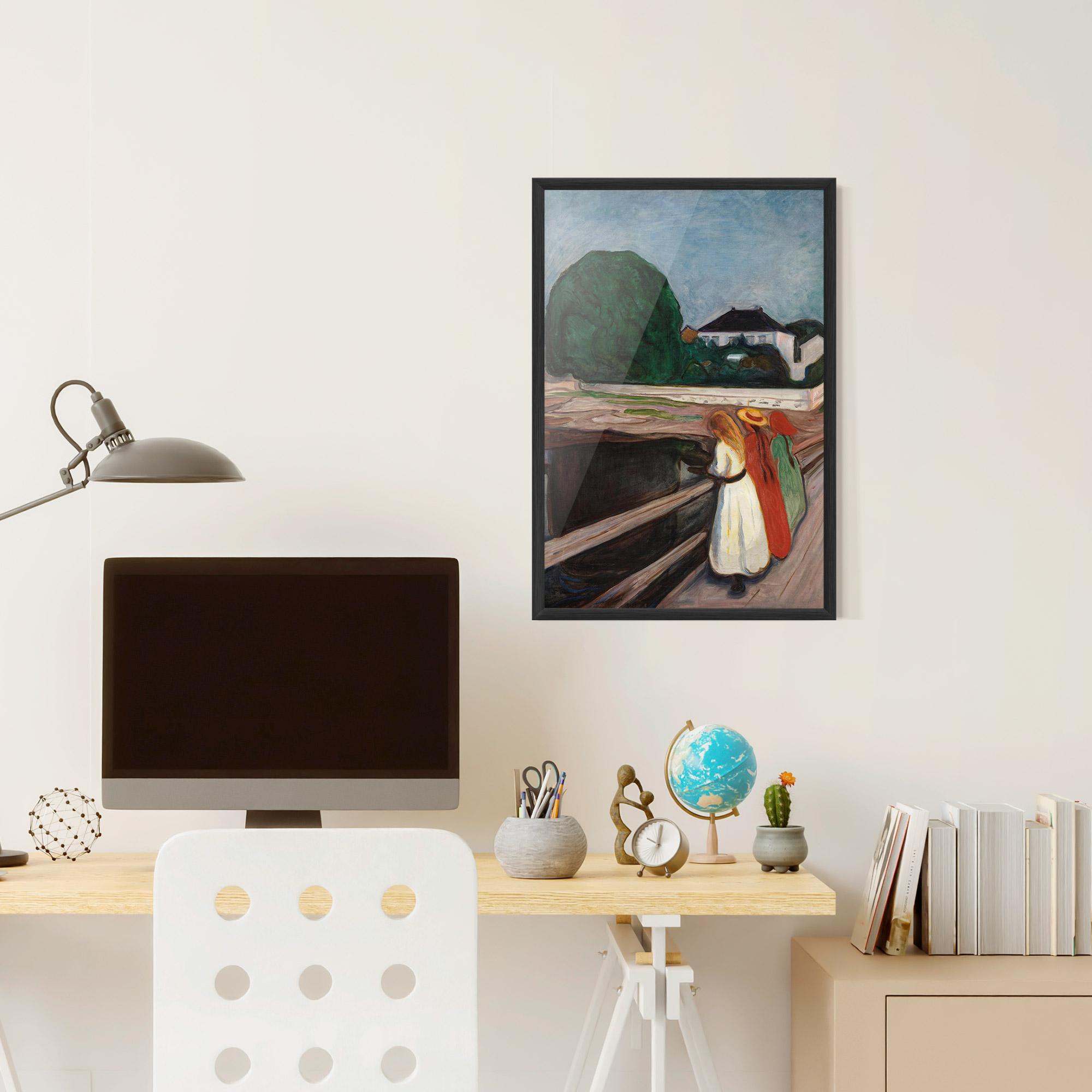 Gerahmte Poster Girls On The Bridge mockup 6