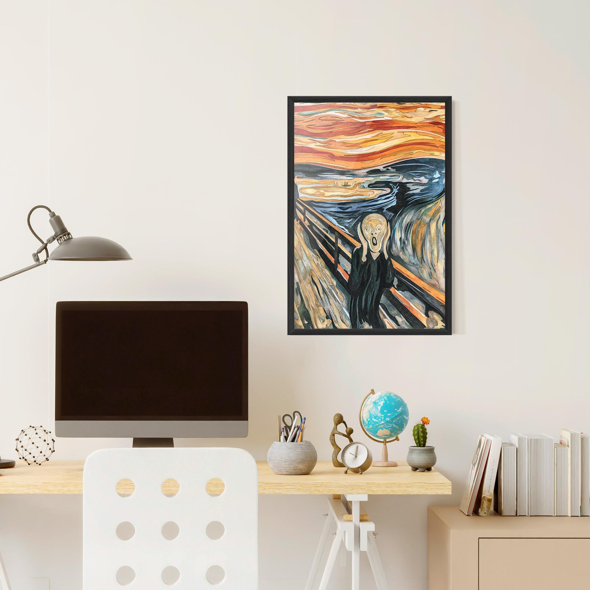 Gerahmte Poster The Scream mockup 6