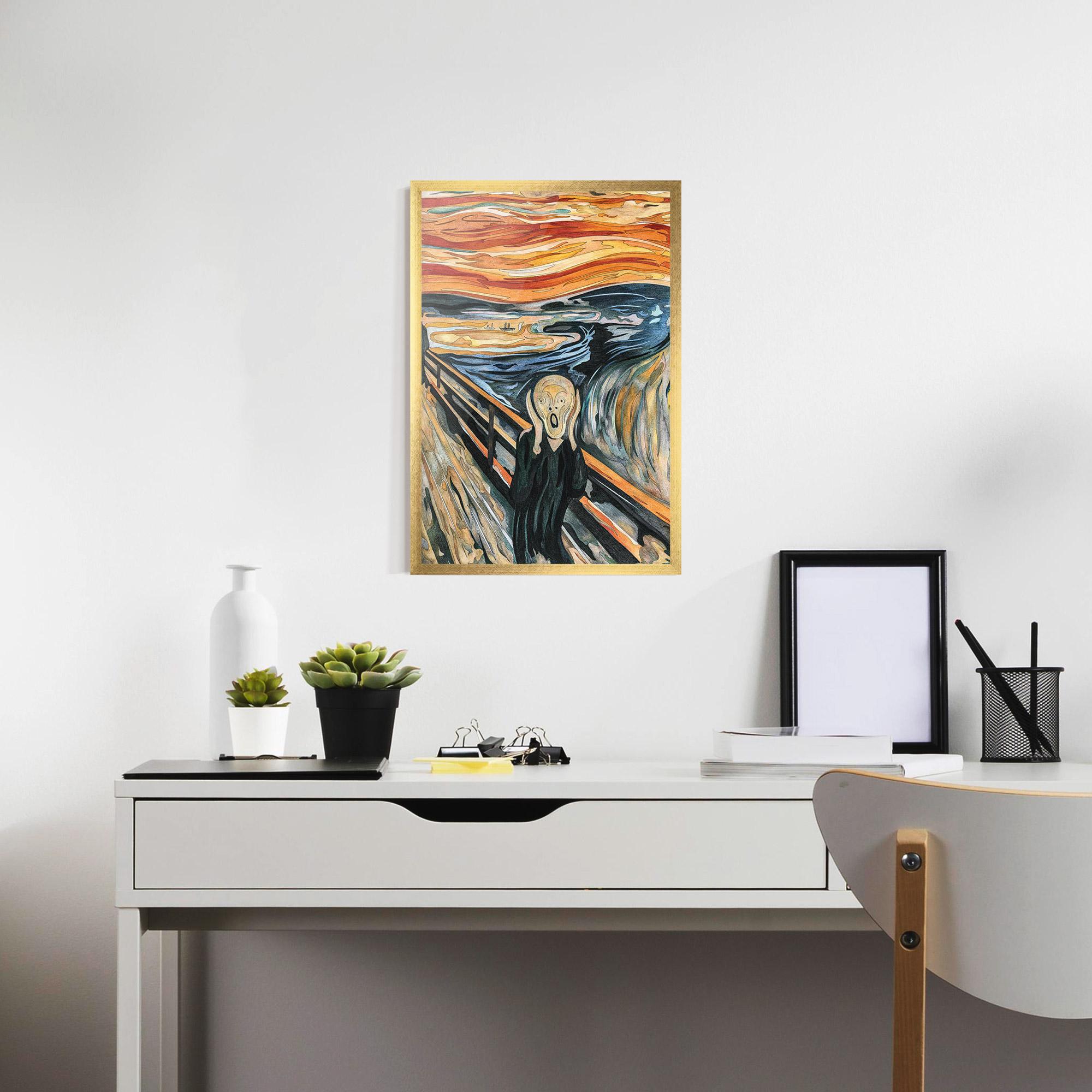 Gerahmte Poster The Scream mockup 7