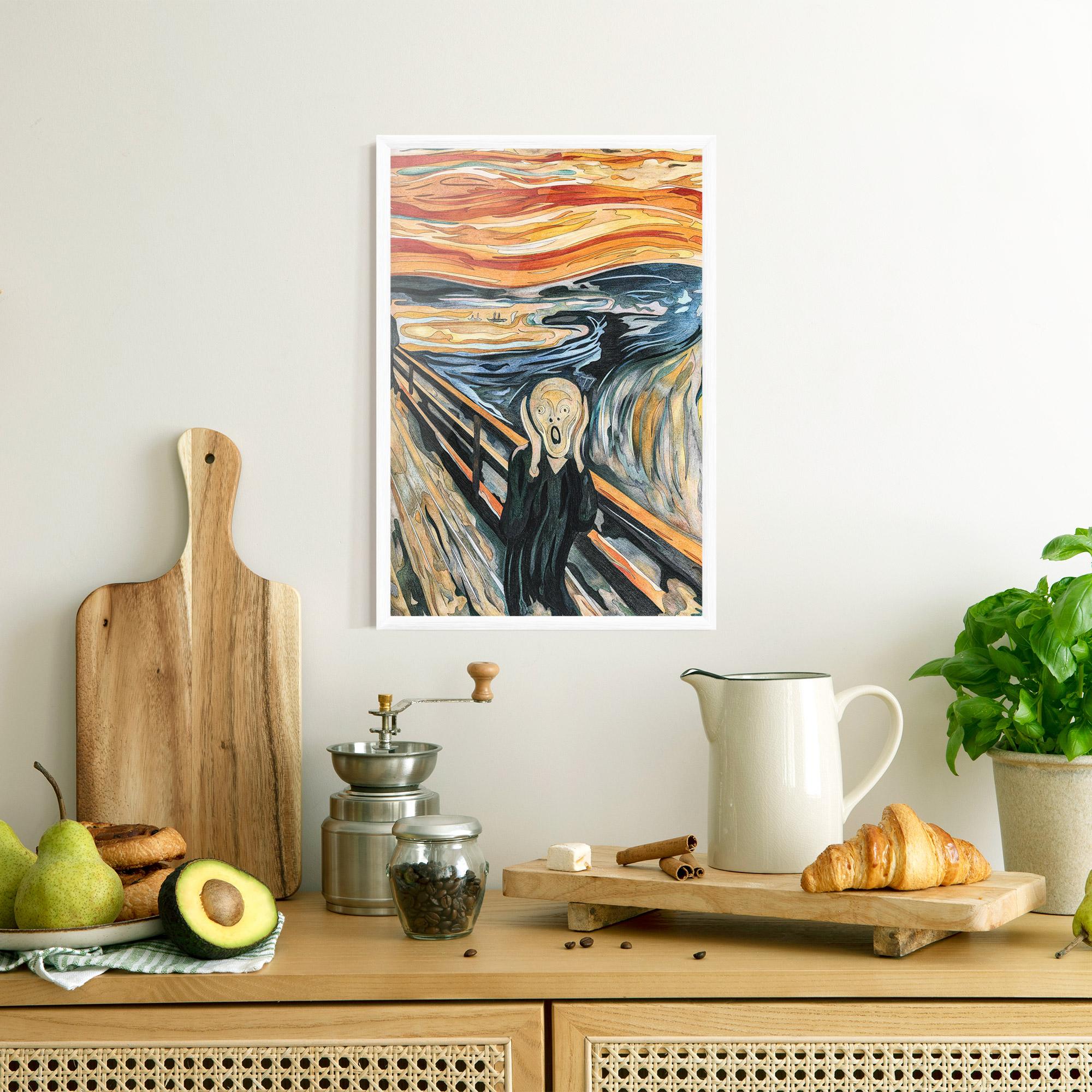 Gerahmte Poster The Scream mockup 8