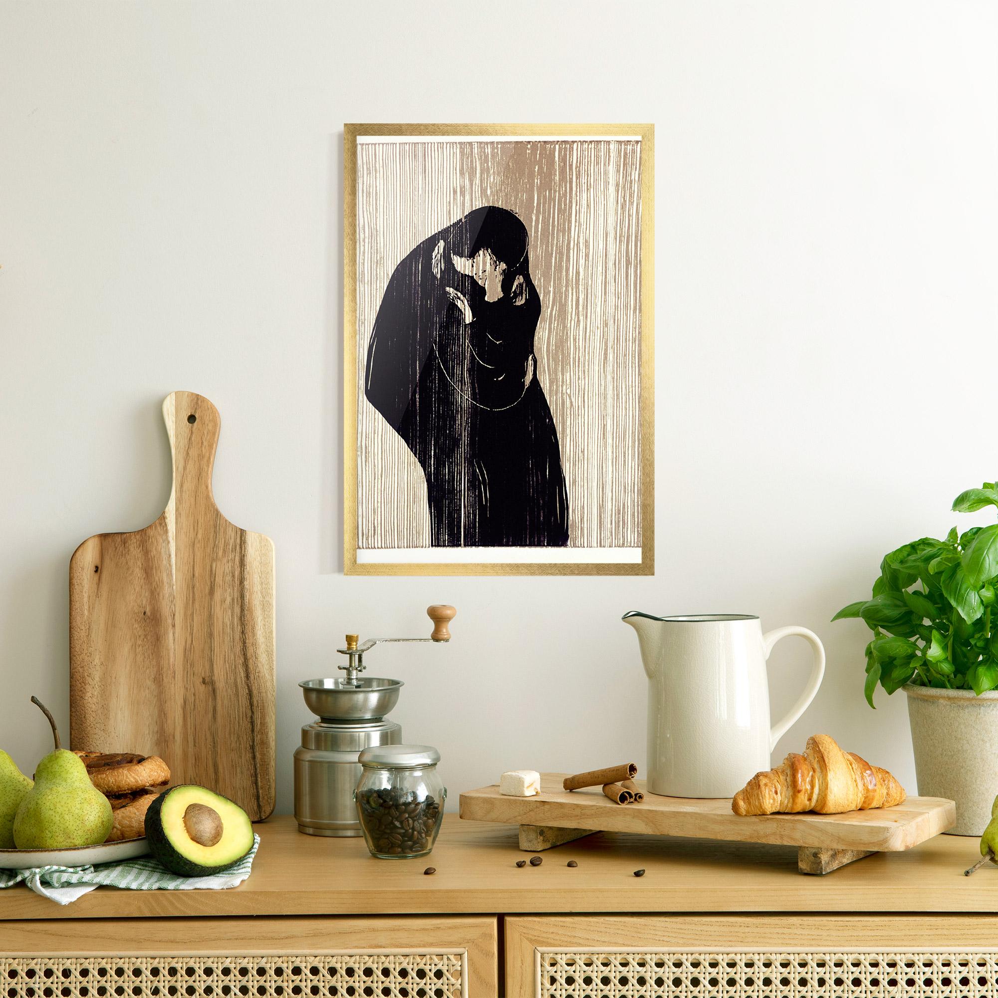 Gerahmte Poster Kiss mockup 8