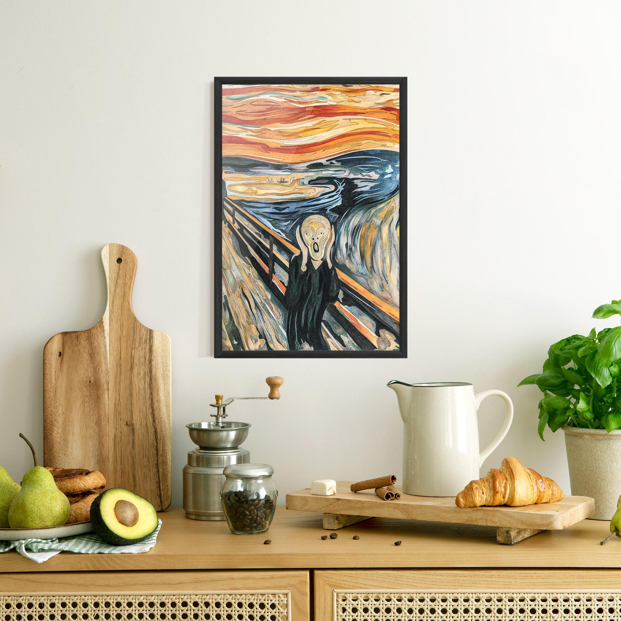 Gerahmte Poster The Scream mockup 8