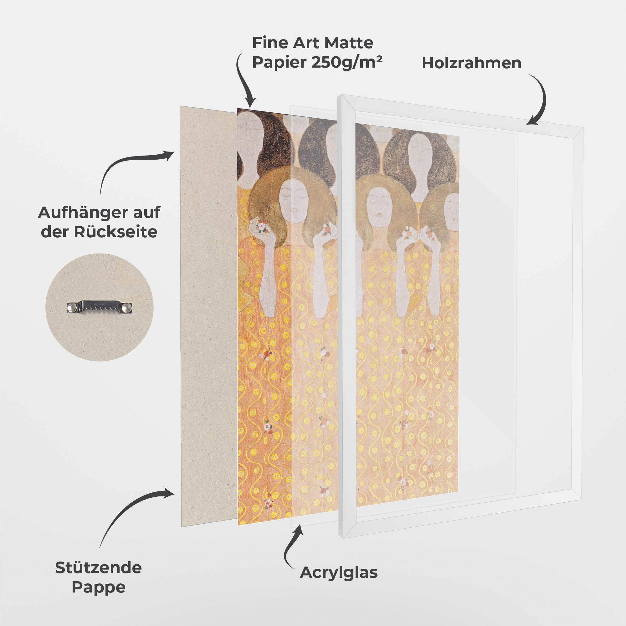 Gerahmte Poster Beethoven Frieze mockup 1