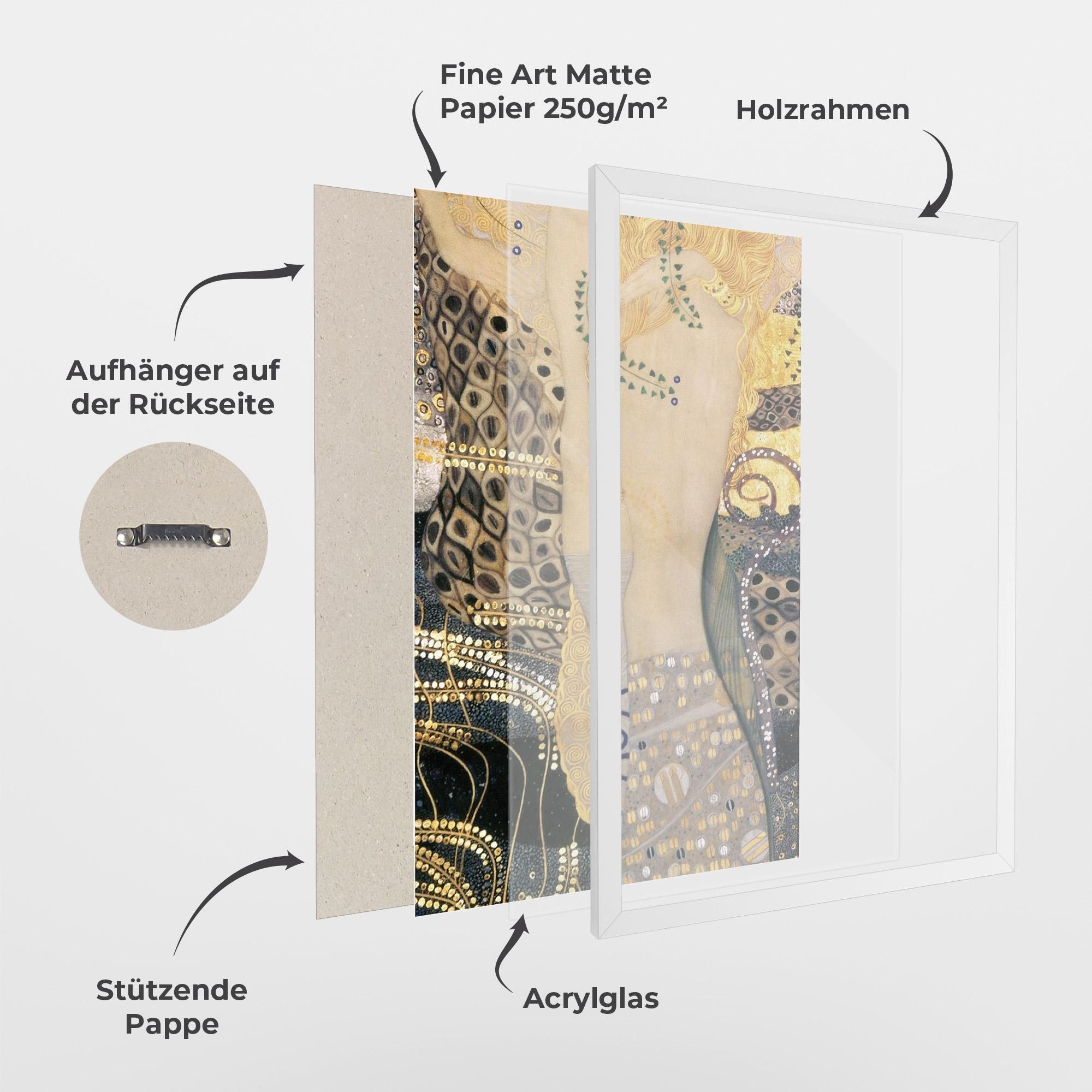 Gerahmte Poster Gustav Klimt Paint mockup 1