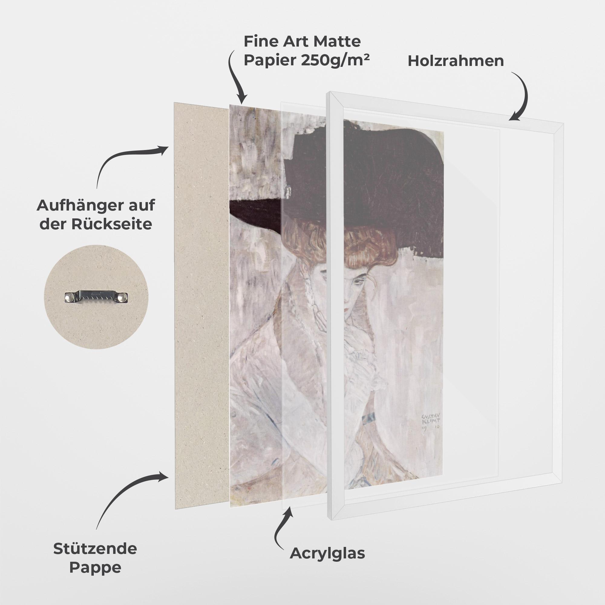 Gerahmte Poster Klimt Woman mockup 1