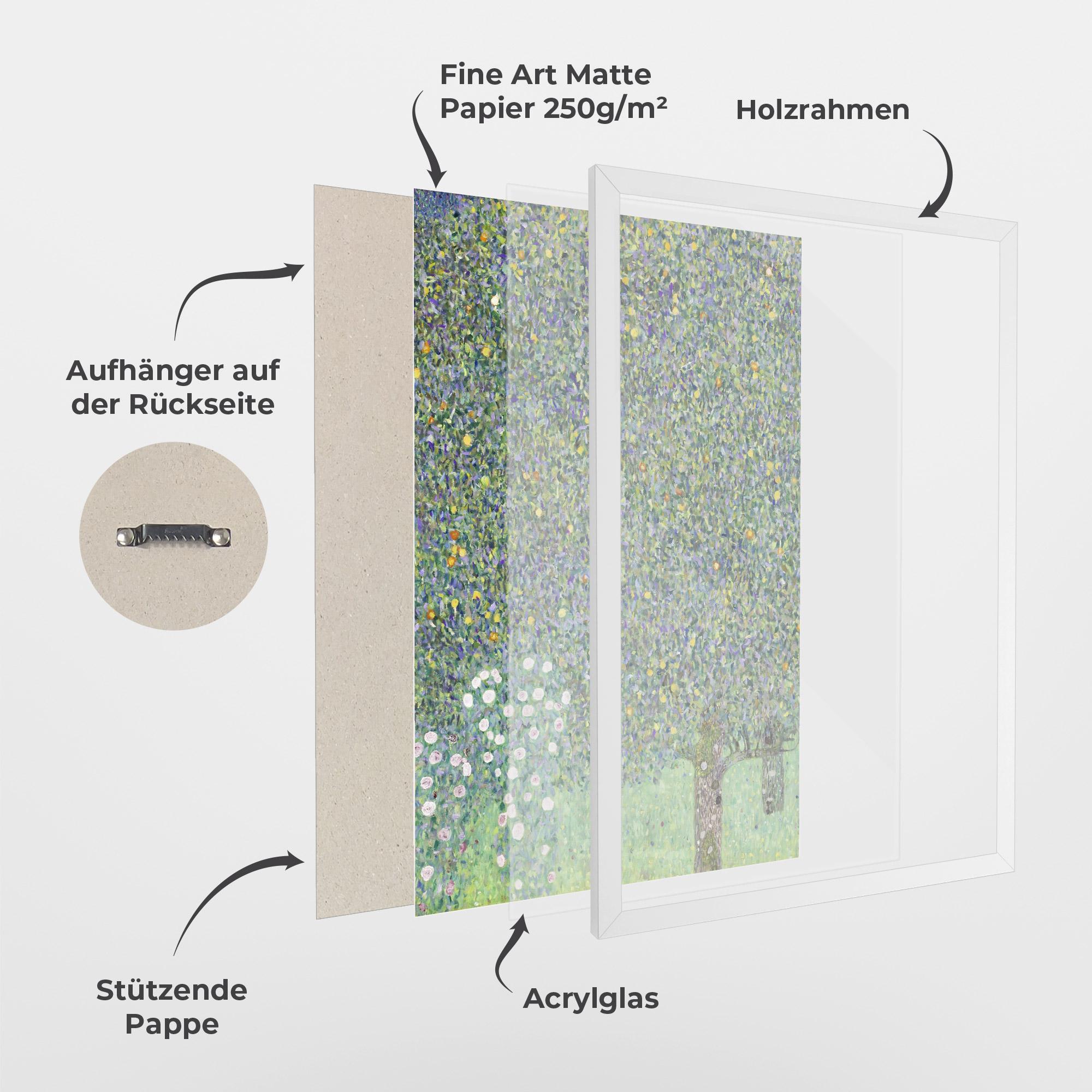 Gerahmte Poster Rosebushes mockup 1