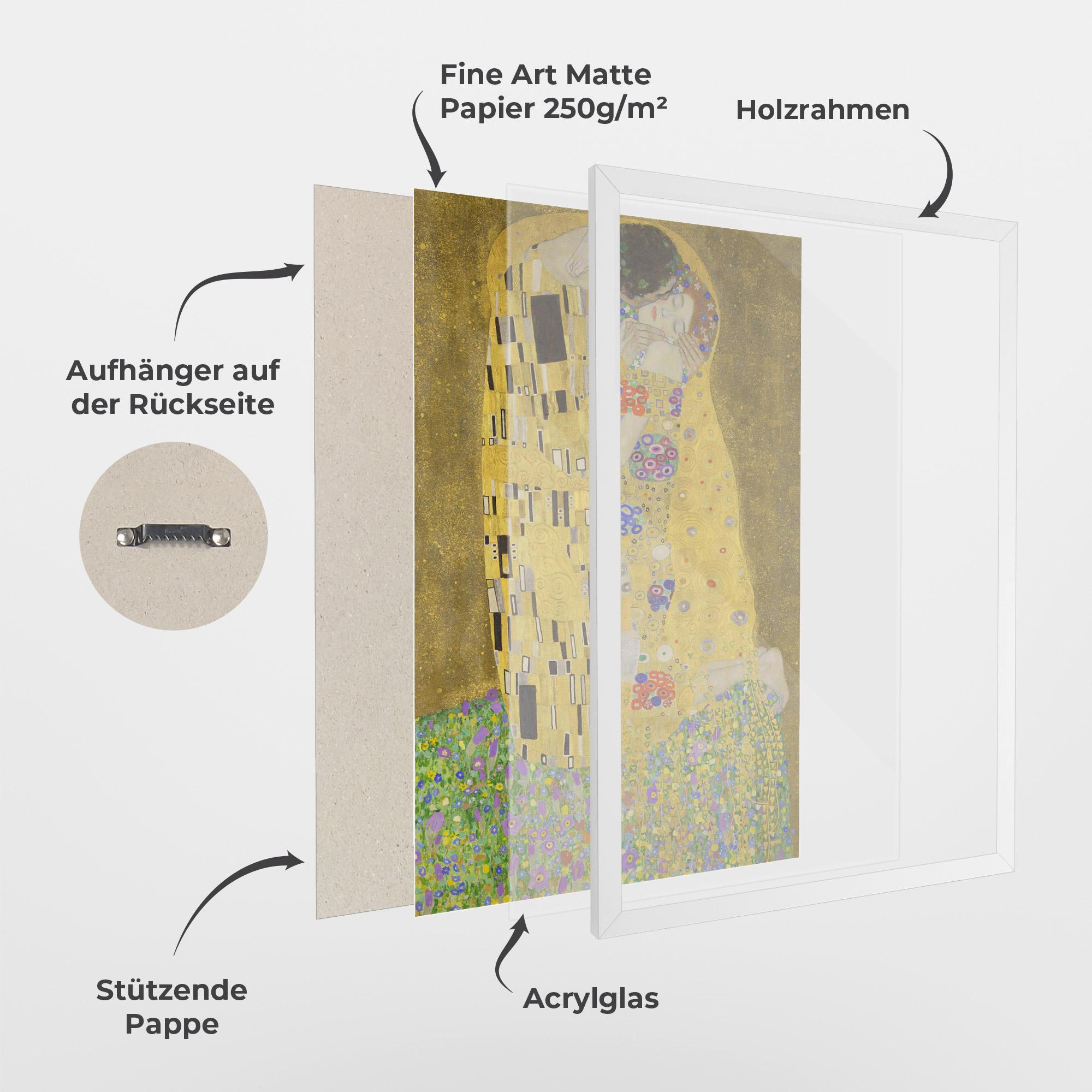 Gerahmte Poster The Kiss mockup 1