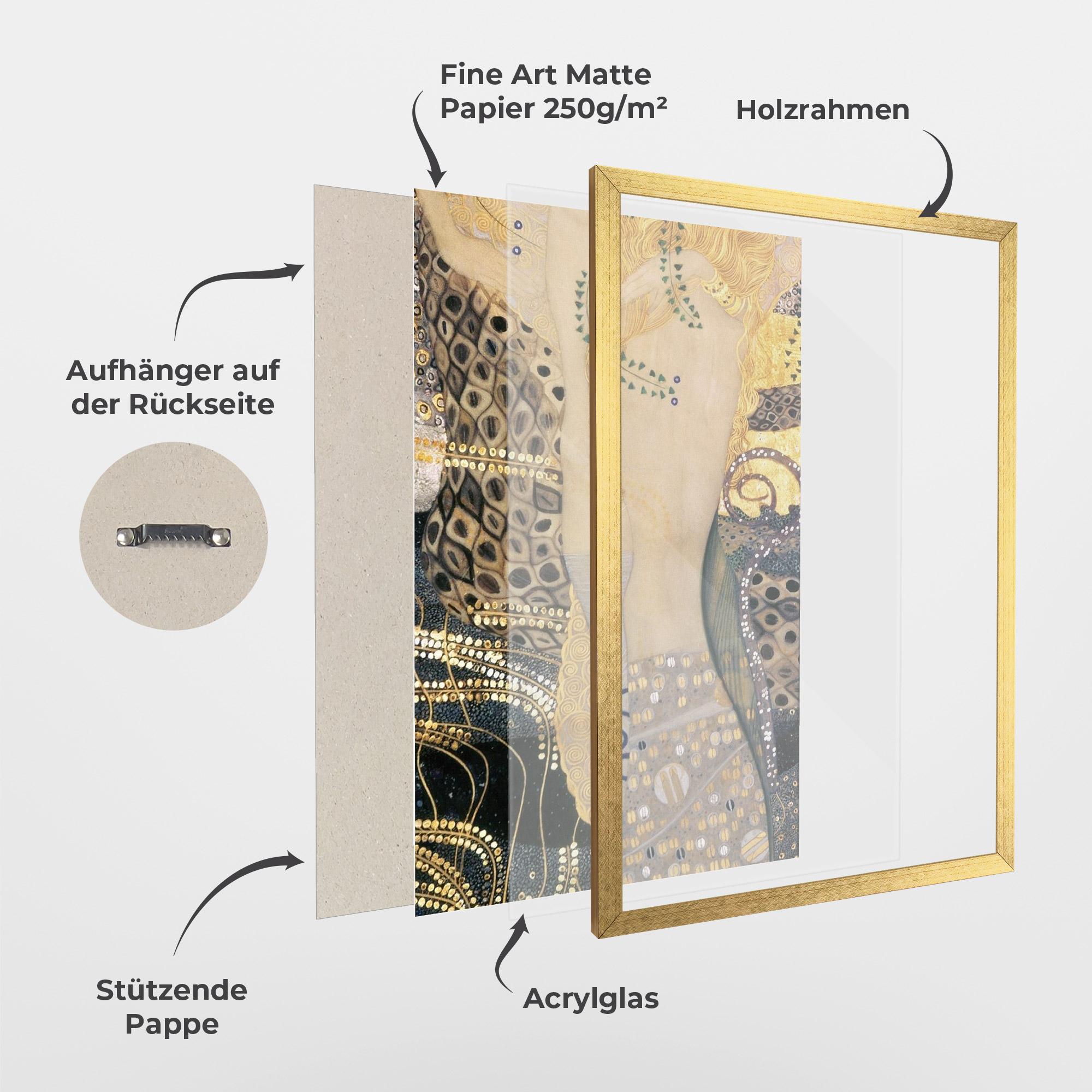 Gerahmte Poster Gustav Klimt Paint mockup 1