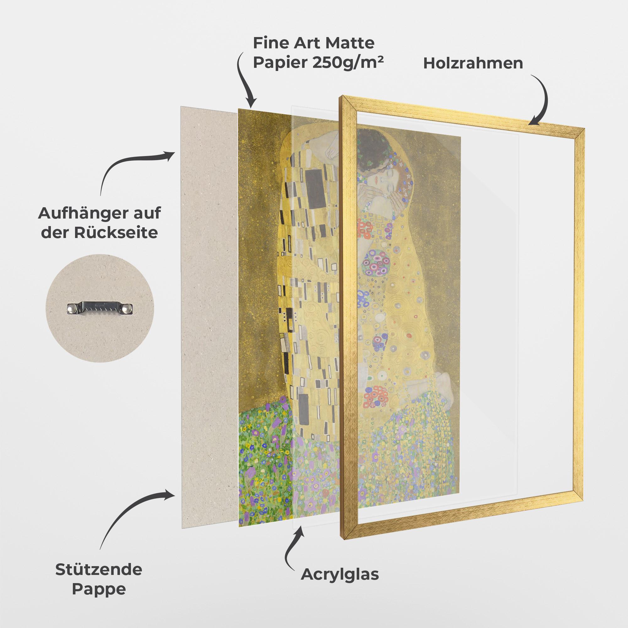 Gerahmte Poster The Kiss mockup 1