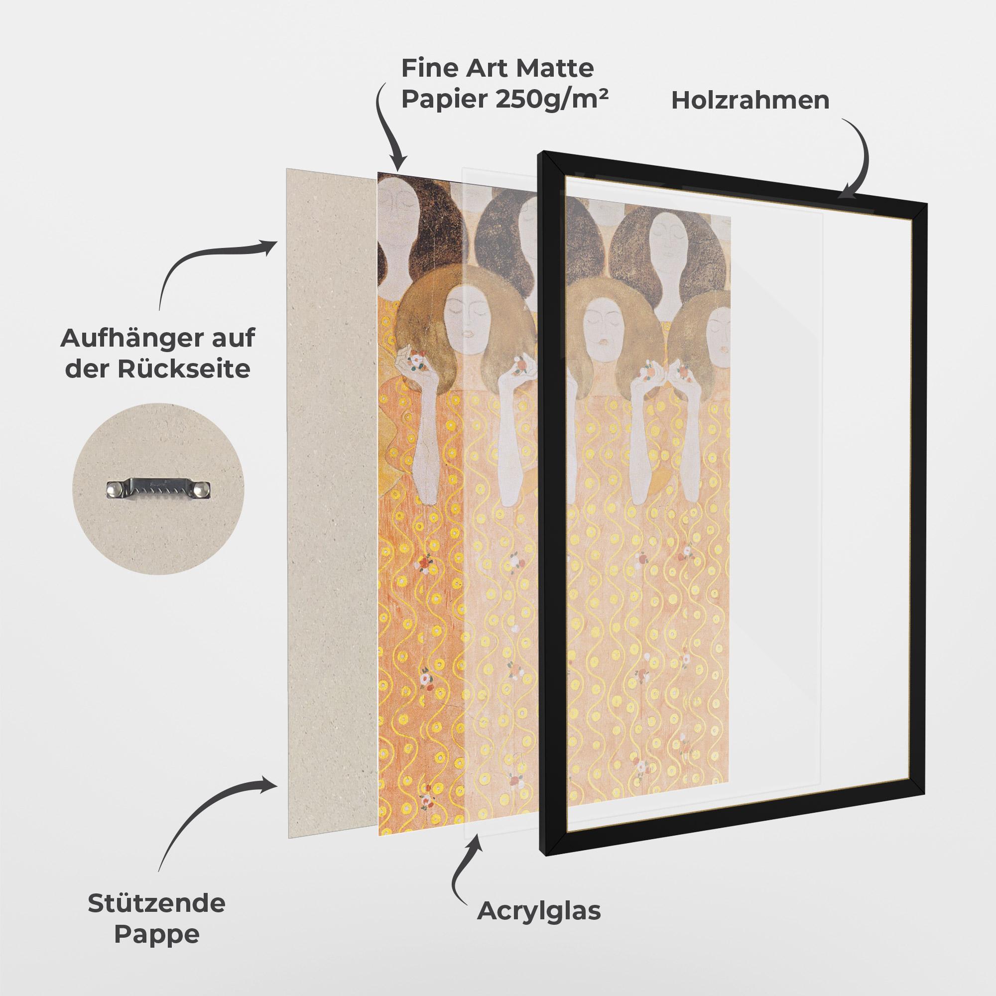 Gerahmte Poster Beethoven Frieze mockup 1