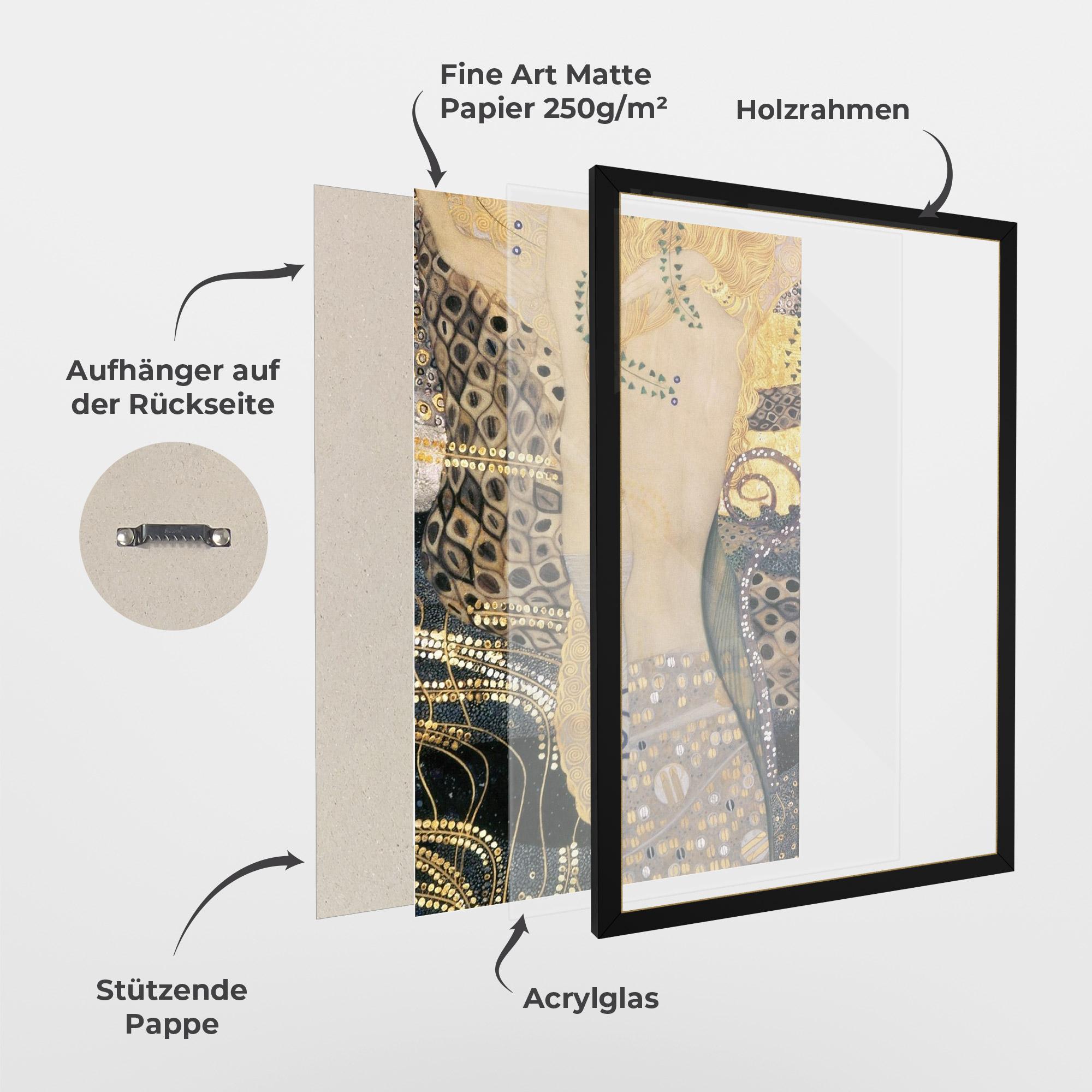 Gerahmte Poster Gustav Klimt Paint mockup 1