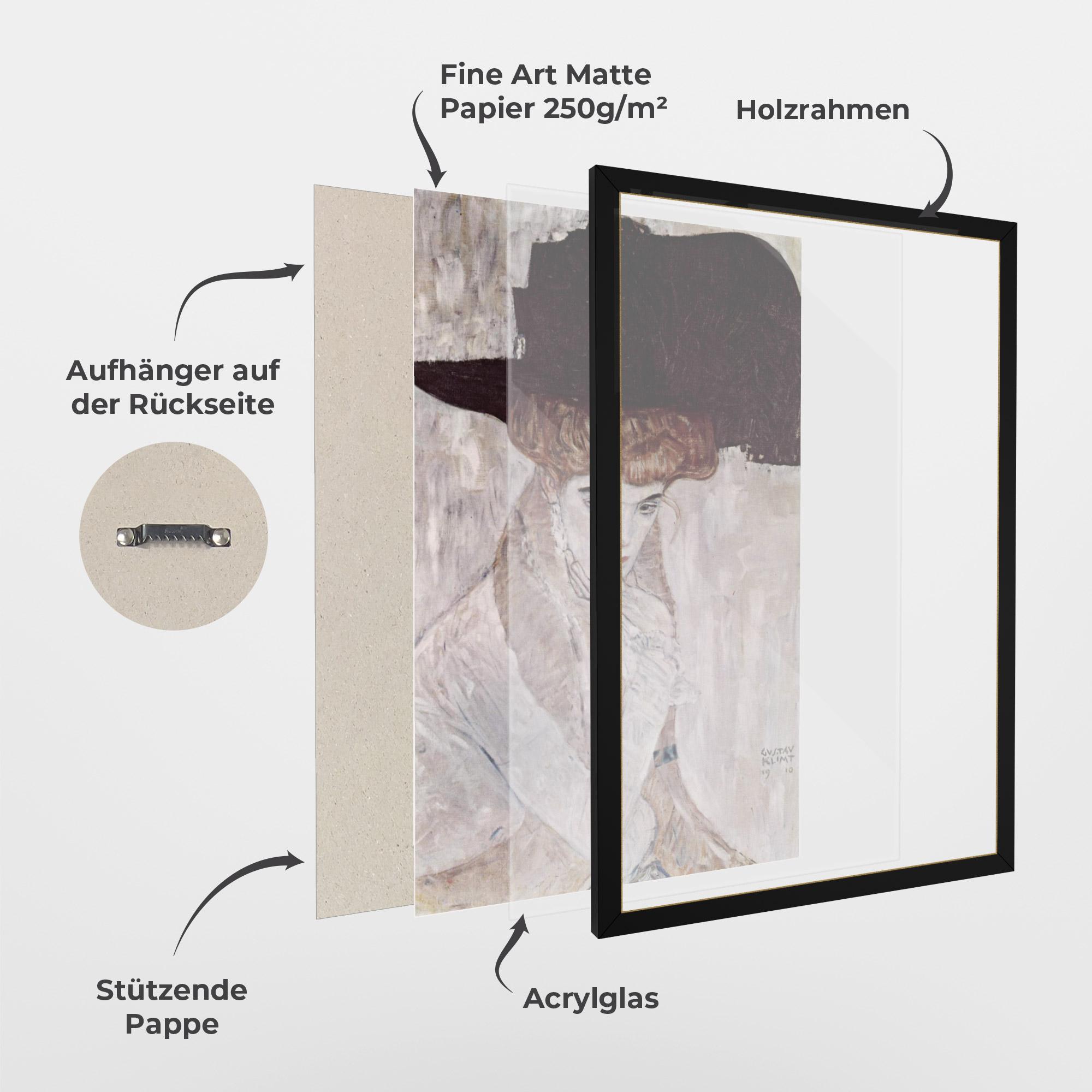 Gerahmte Poster Klimt Woman mockup 1