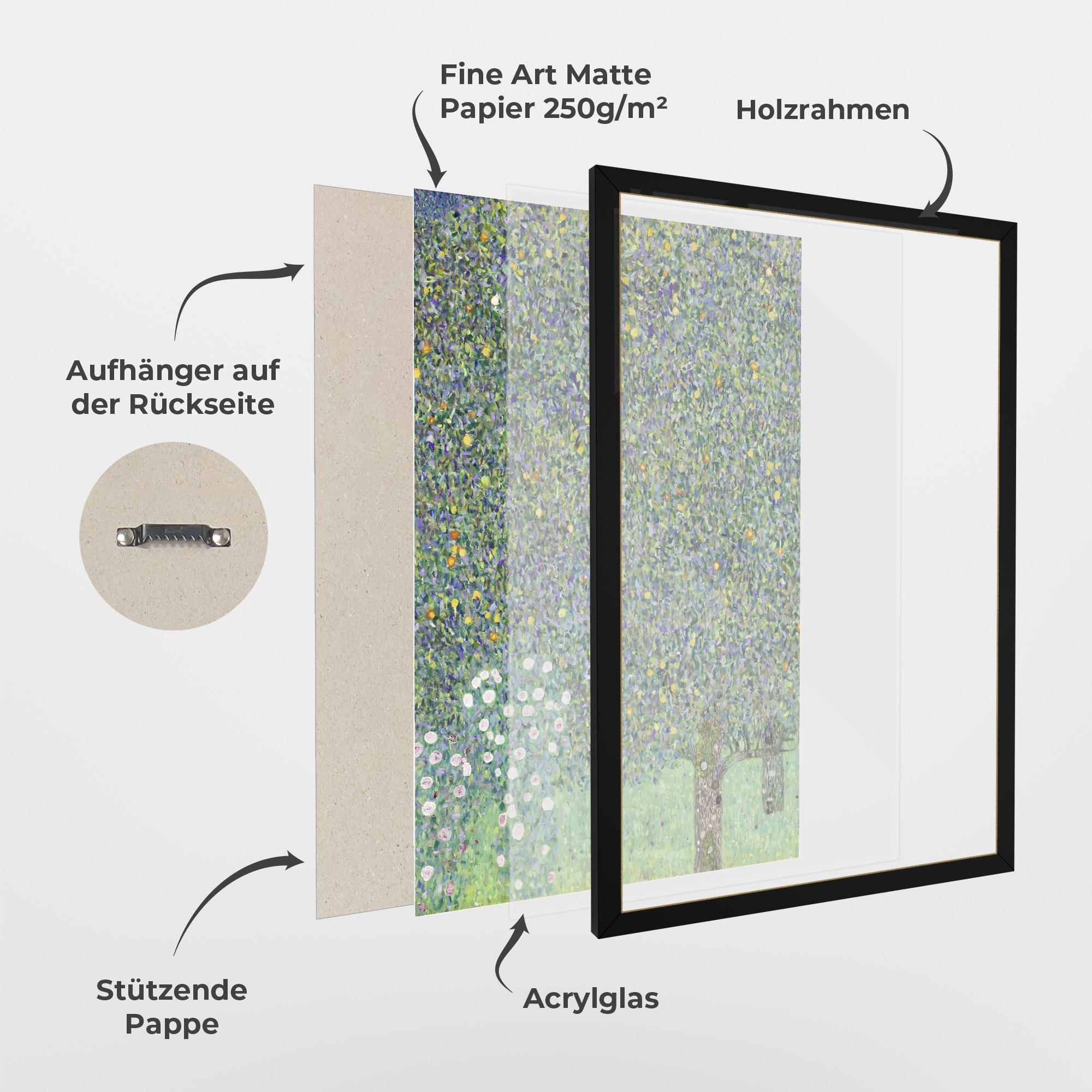 Gerahmte Poster Rosebushes mockup 1
