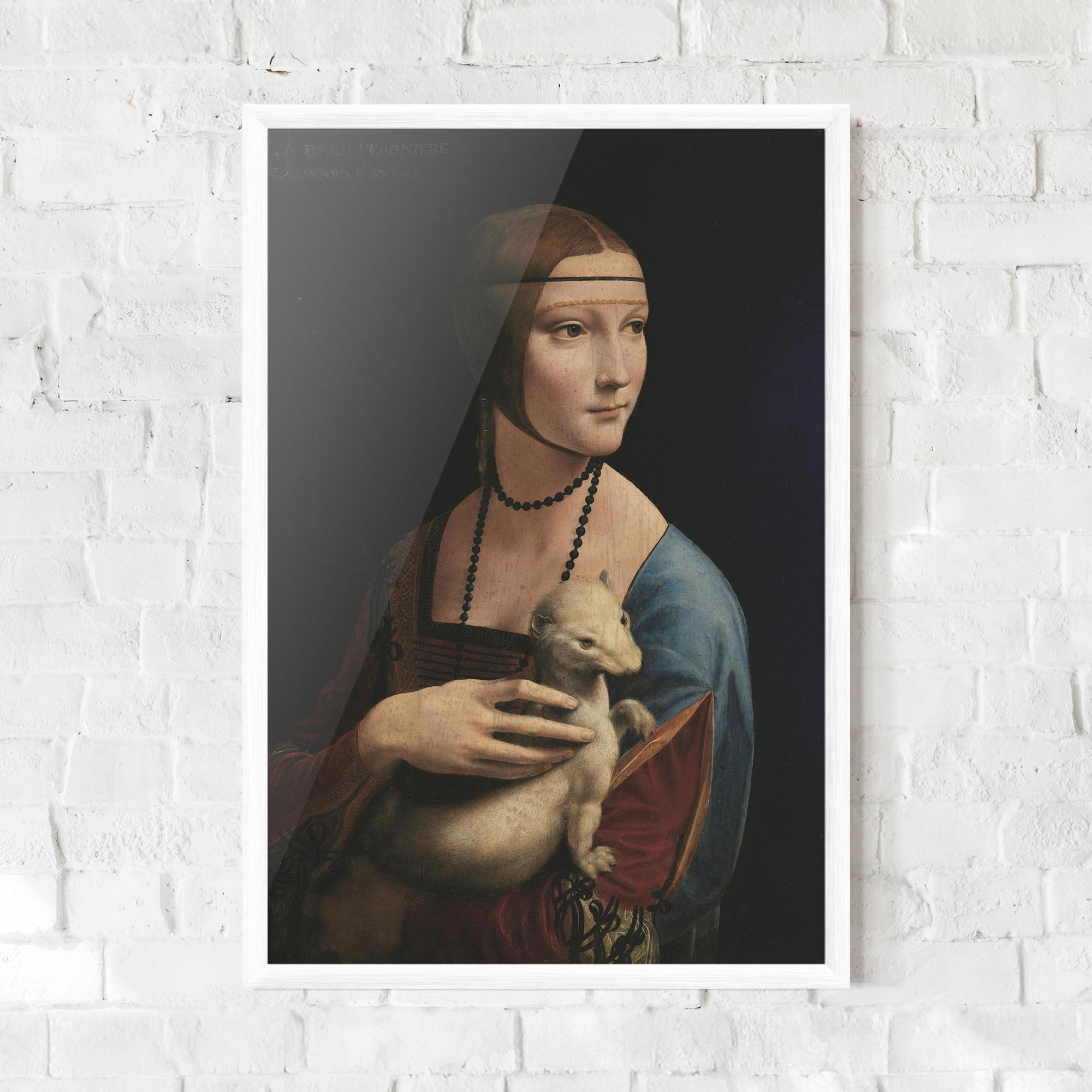 Gerahmte Poster Lady With An Ermine Leonardo Da Vinci mockup 0