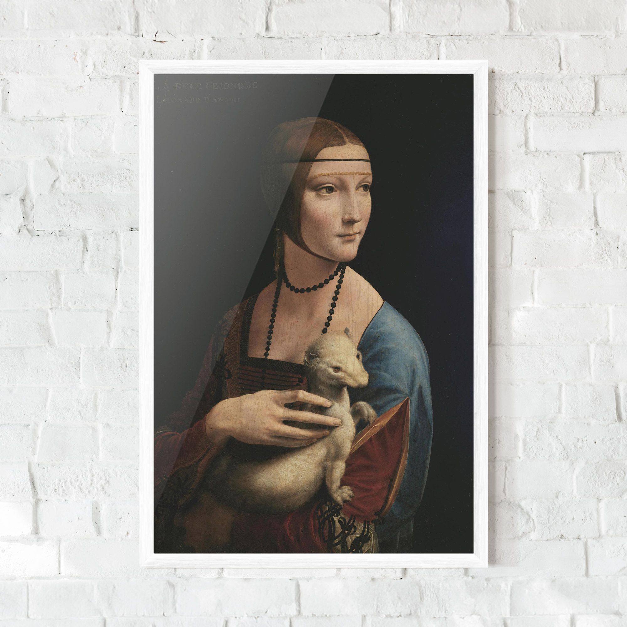 Lady With An Ermine Leonardo Da Vinci mockup 0