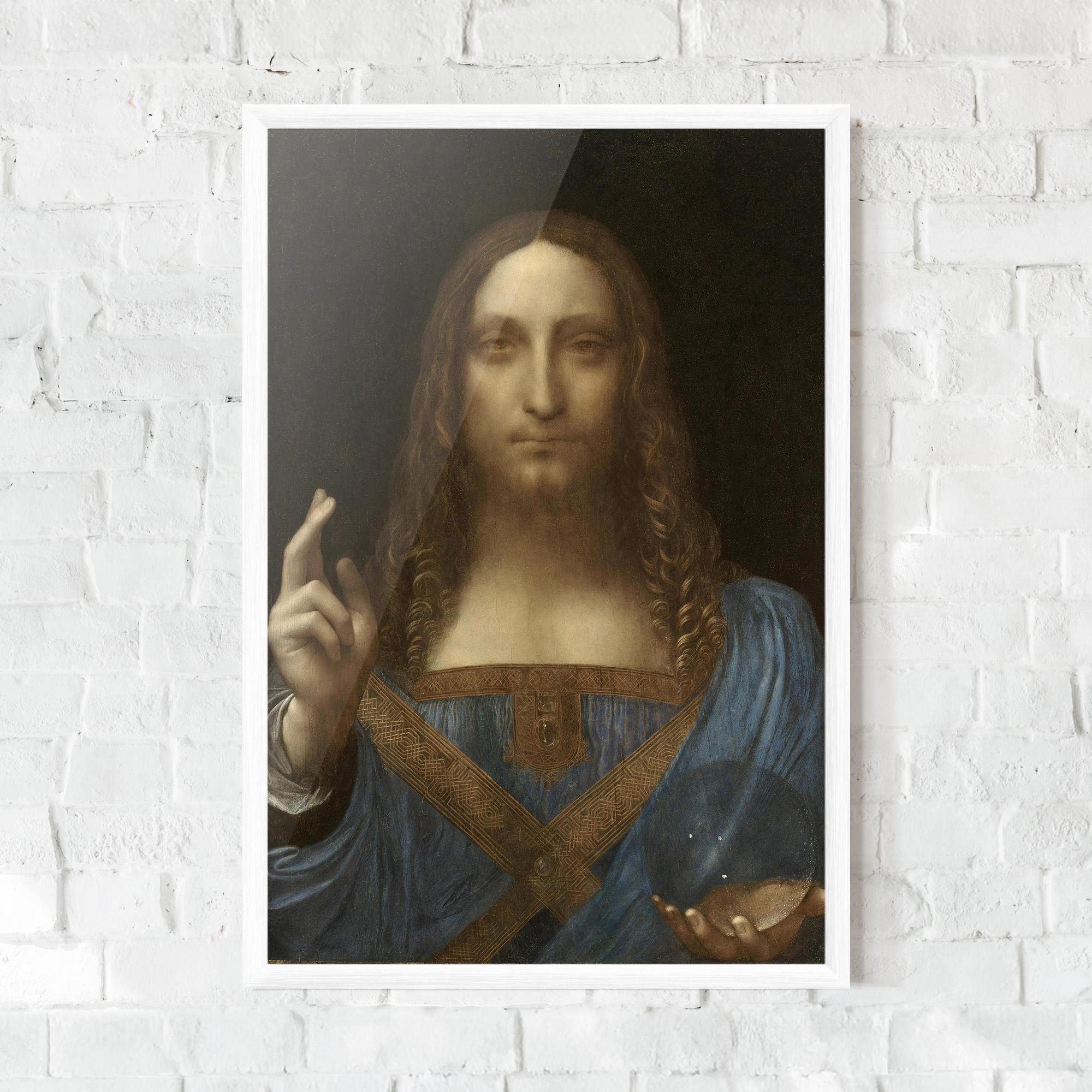 Gerahmte Poster Leonardo Da Vinci Salvator Mundi mockup 0